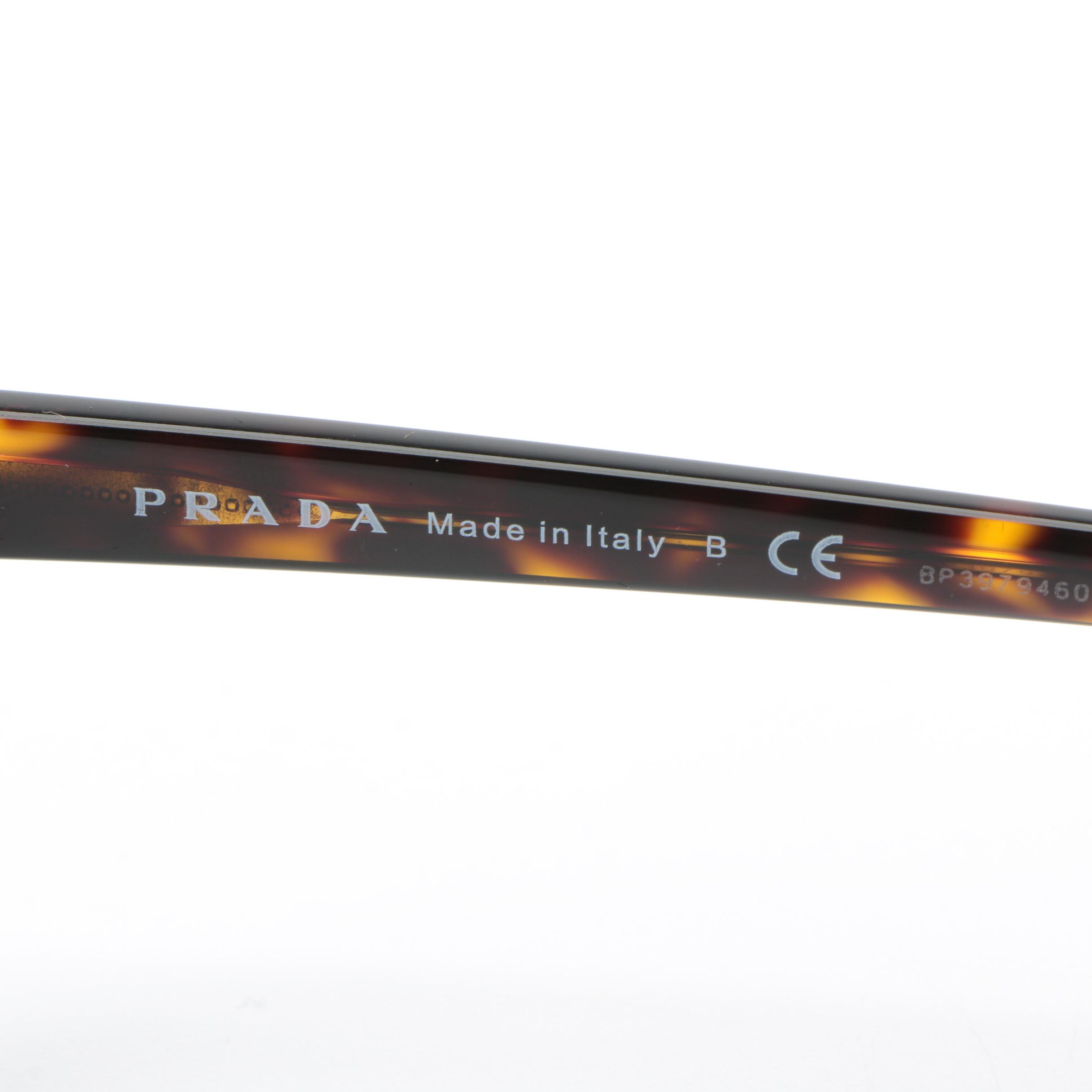 Prada VPR 10X Rectangular Eyeglasses with Case and Box