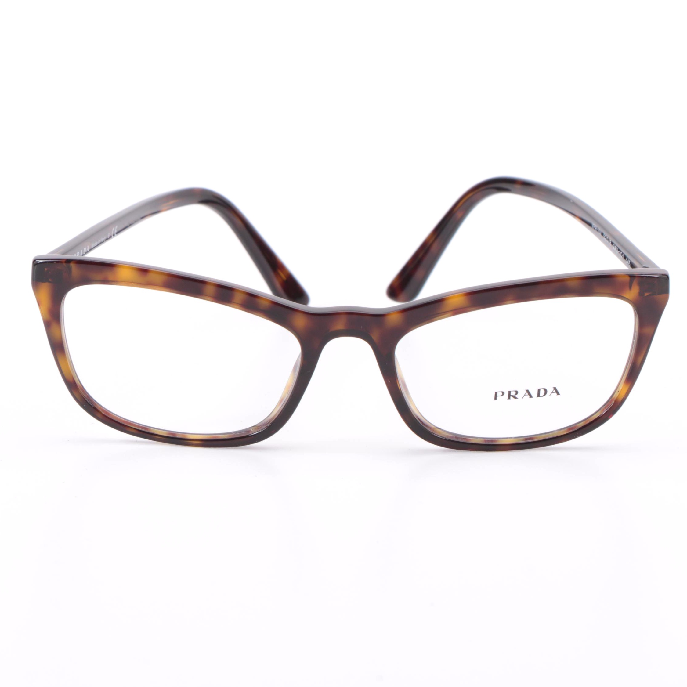 Prada VPR10V Cat Eye Eyeglasses in Havana with Case and Box