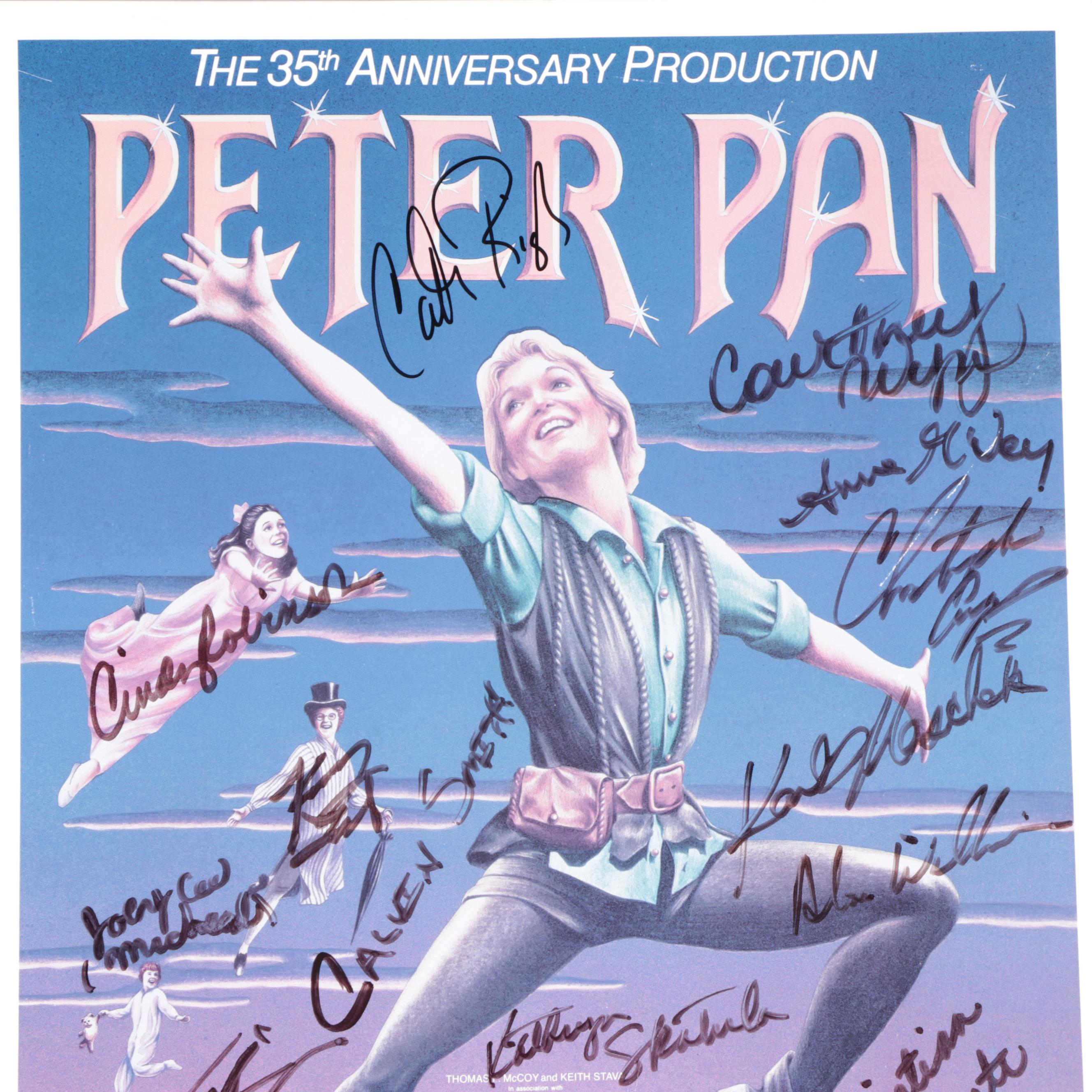 Cathy Rigby and "Peter Pan" Cast Signed Poster with Extra Unsigned Poster