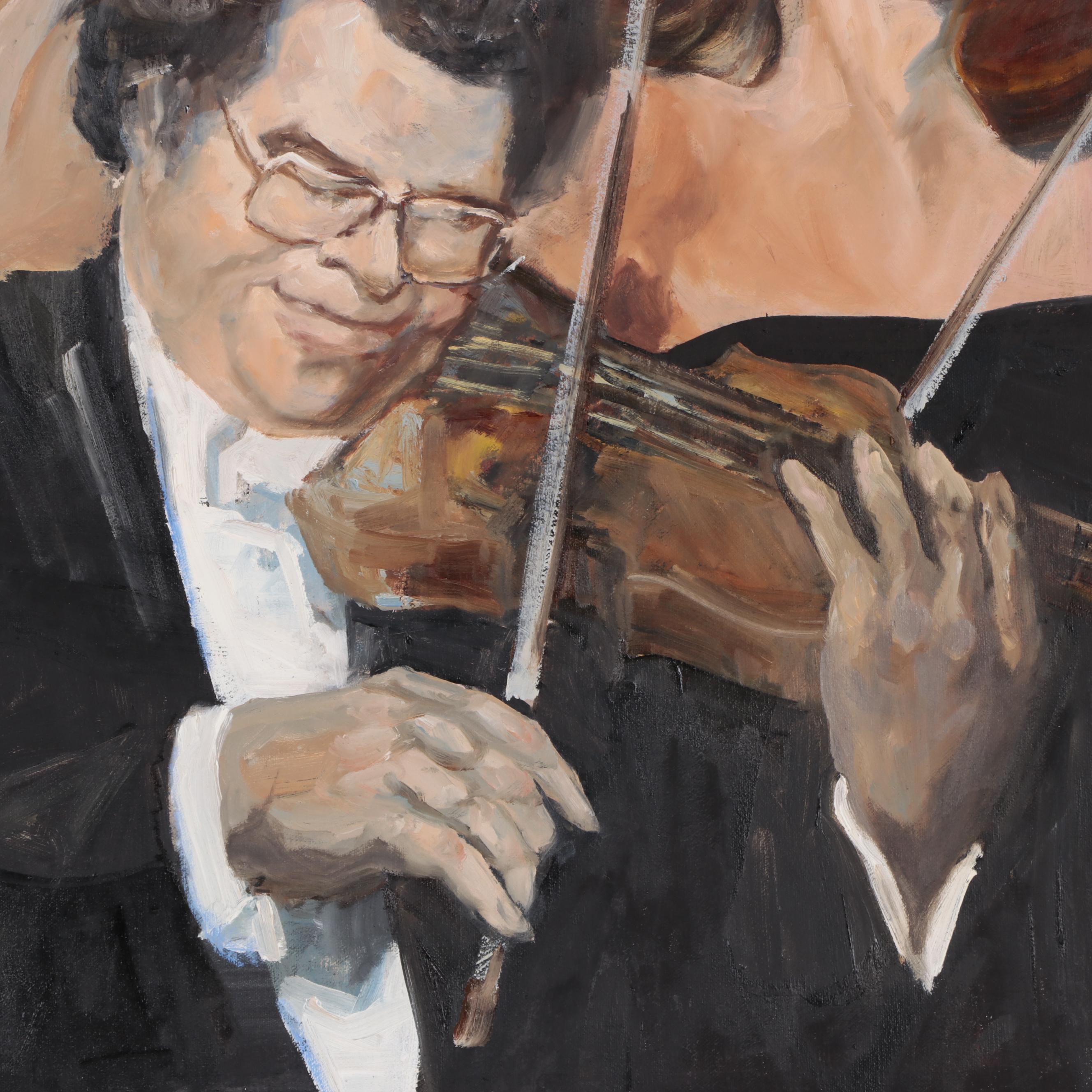 Kaz Ooka Oil Painting "Sanae and Musicians," 2014