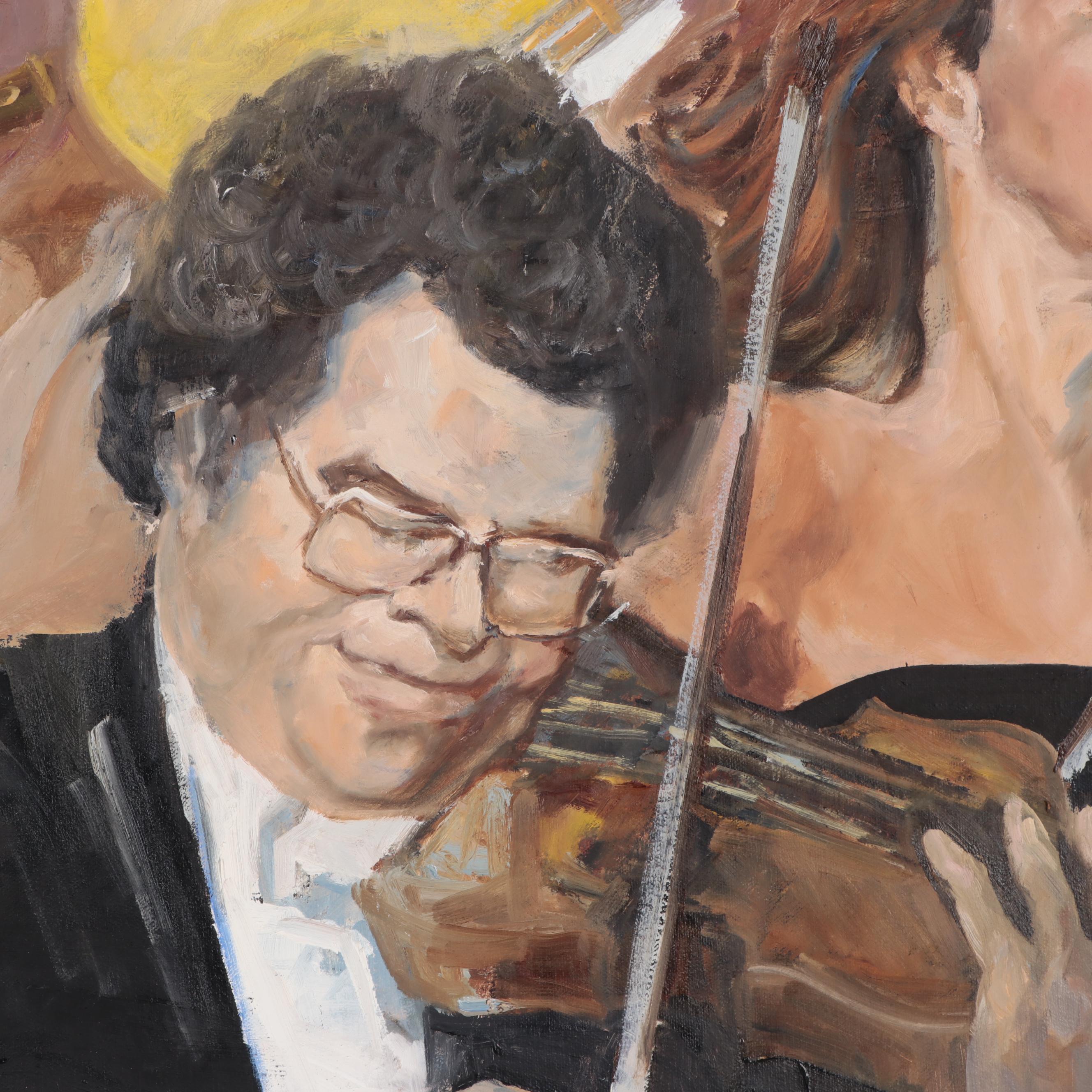 Kaz Ooka Oil Painting "Sanae and Musicians," 2014