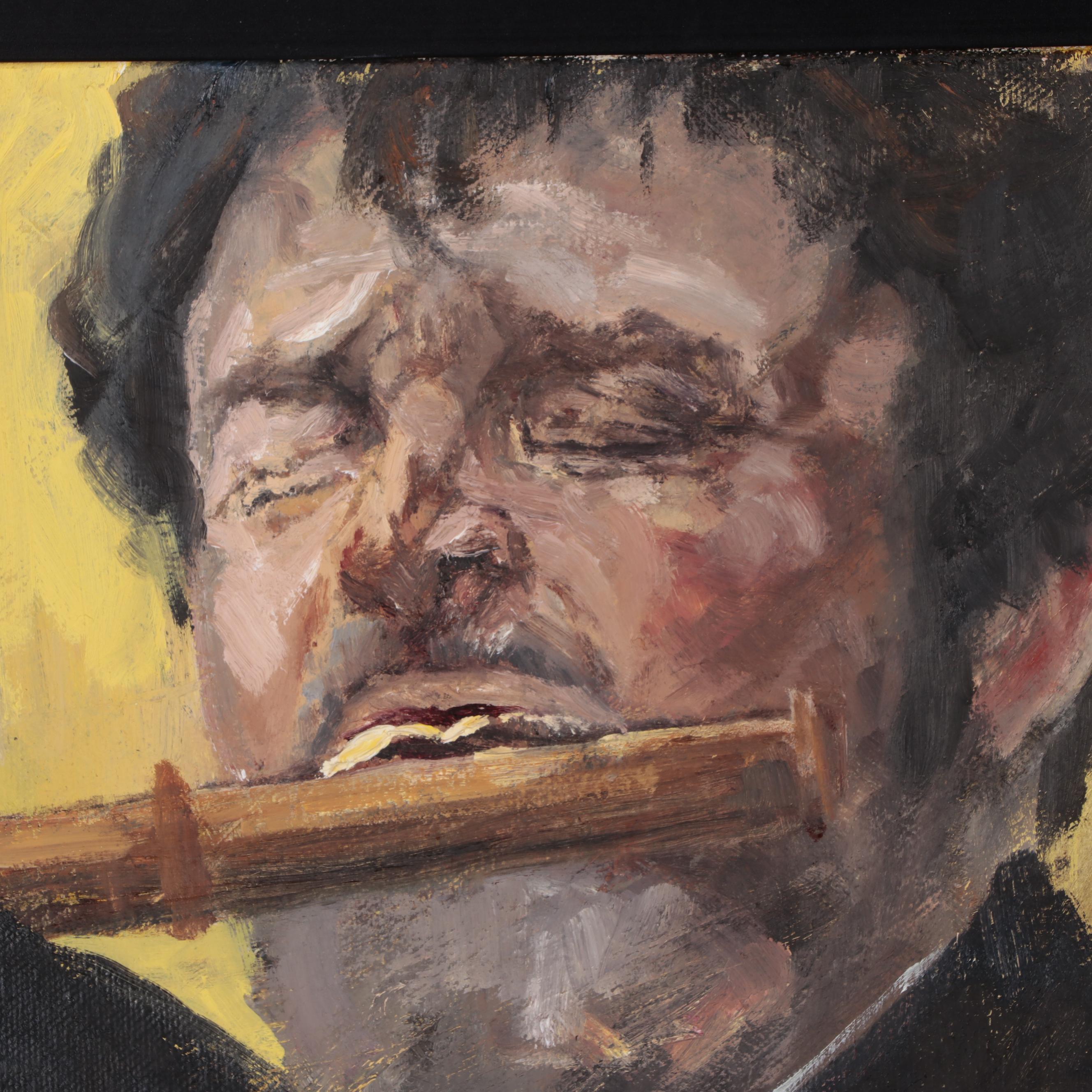 Kaz Ooka Oil Painting "Sanae and Musicians," 2014