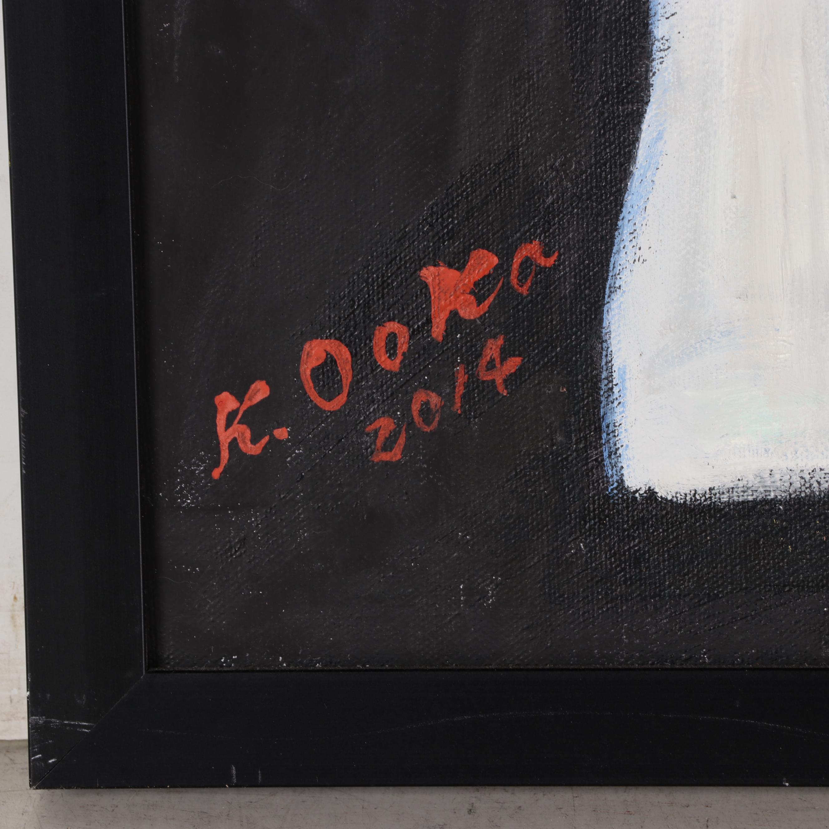 Kaz Ooka Oil Painting "Sanae and Musicians," 2014