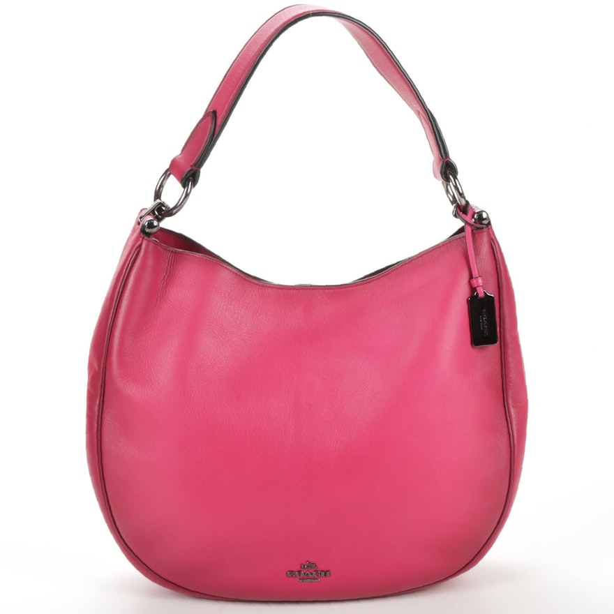 Coach Hot Pink Nomad Hobo Satchel with Detachable Shoulder Strap