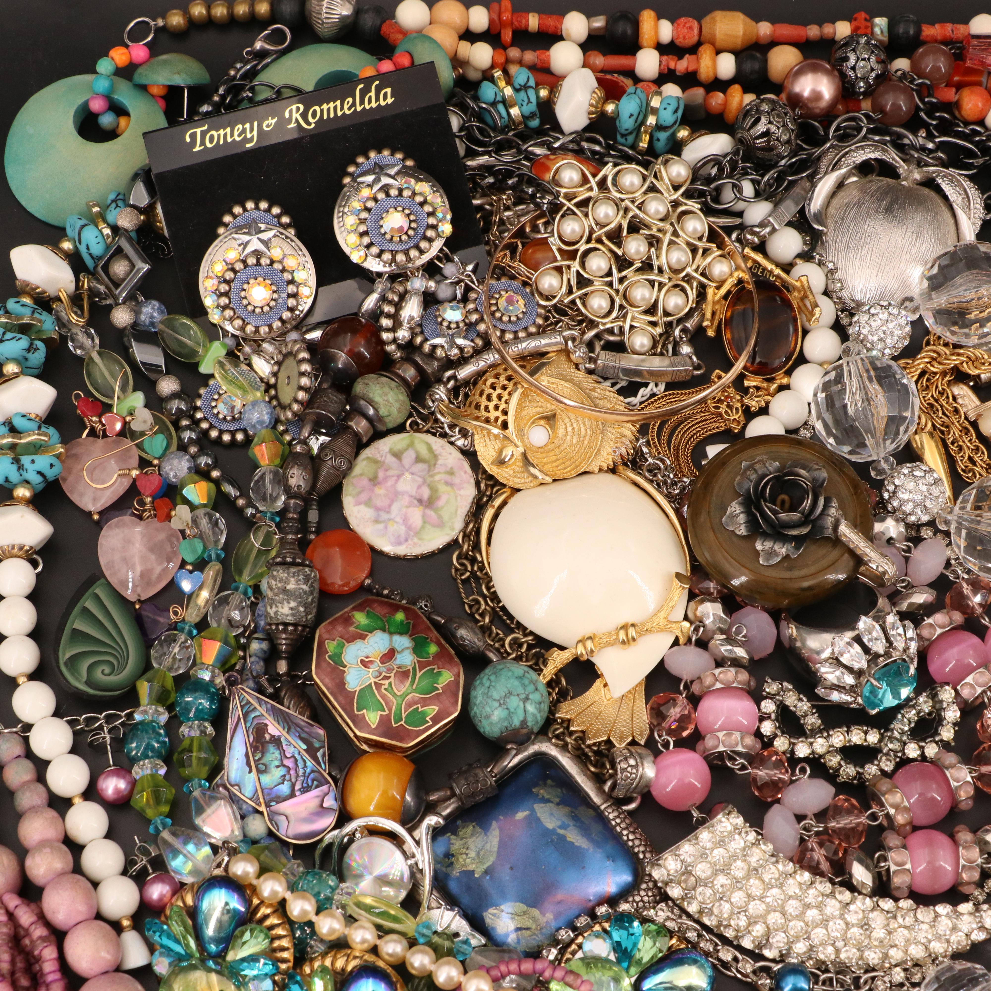 Vintage Jewelry Featuring Judy Lee and Laurel Burch "Nicolai" Earrings