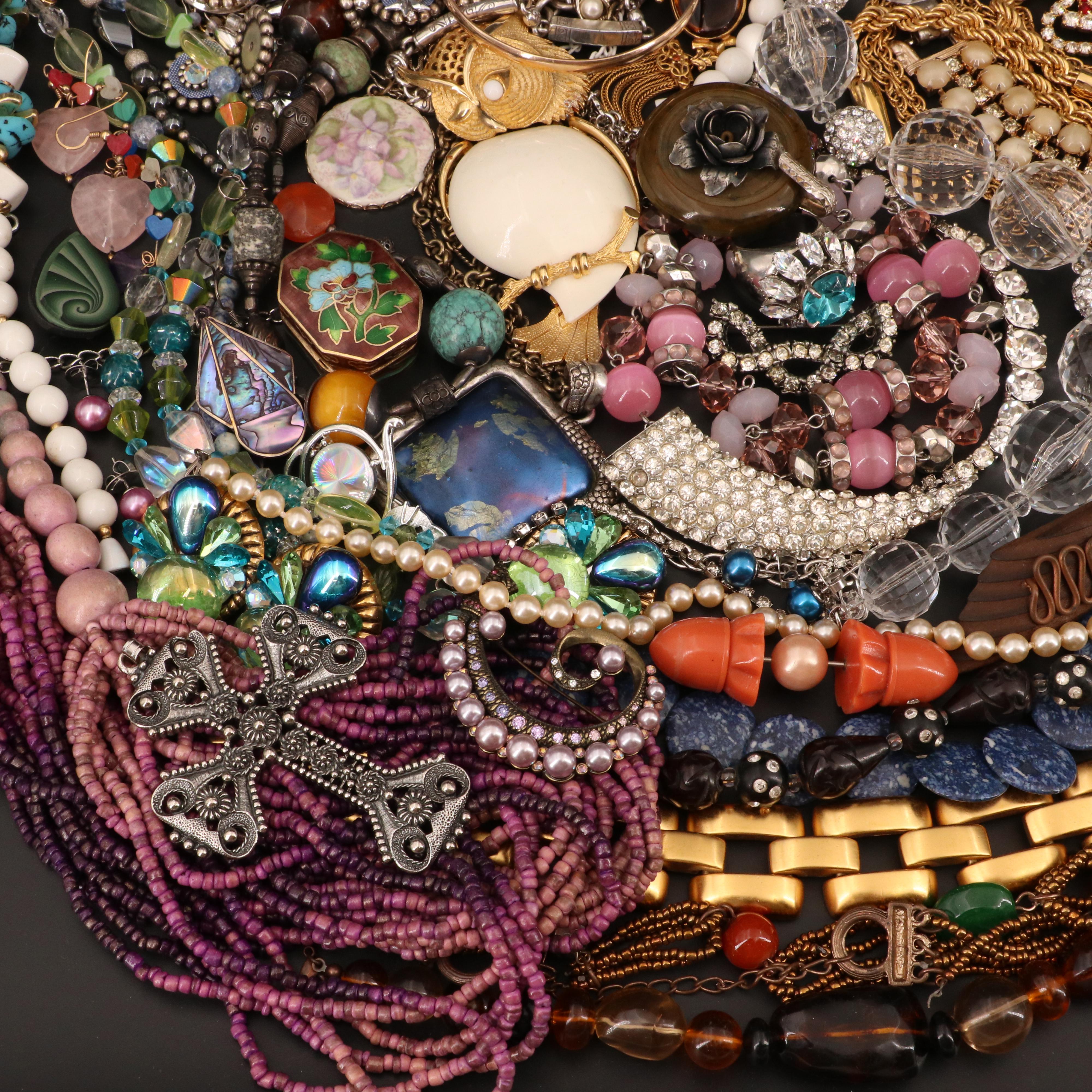 Vintage Jewelry Featuring Judy Lee and Laurel Burch "Nicolai" Earrings