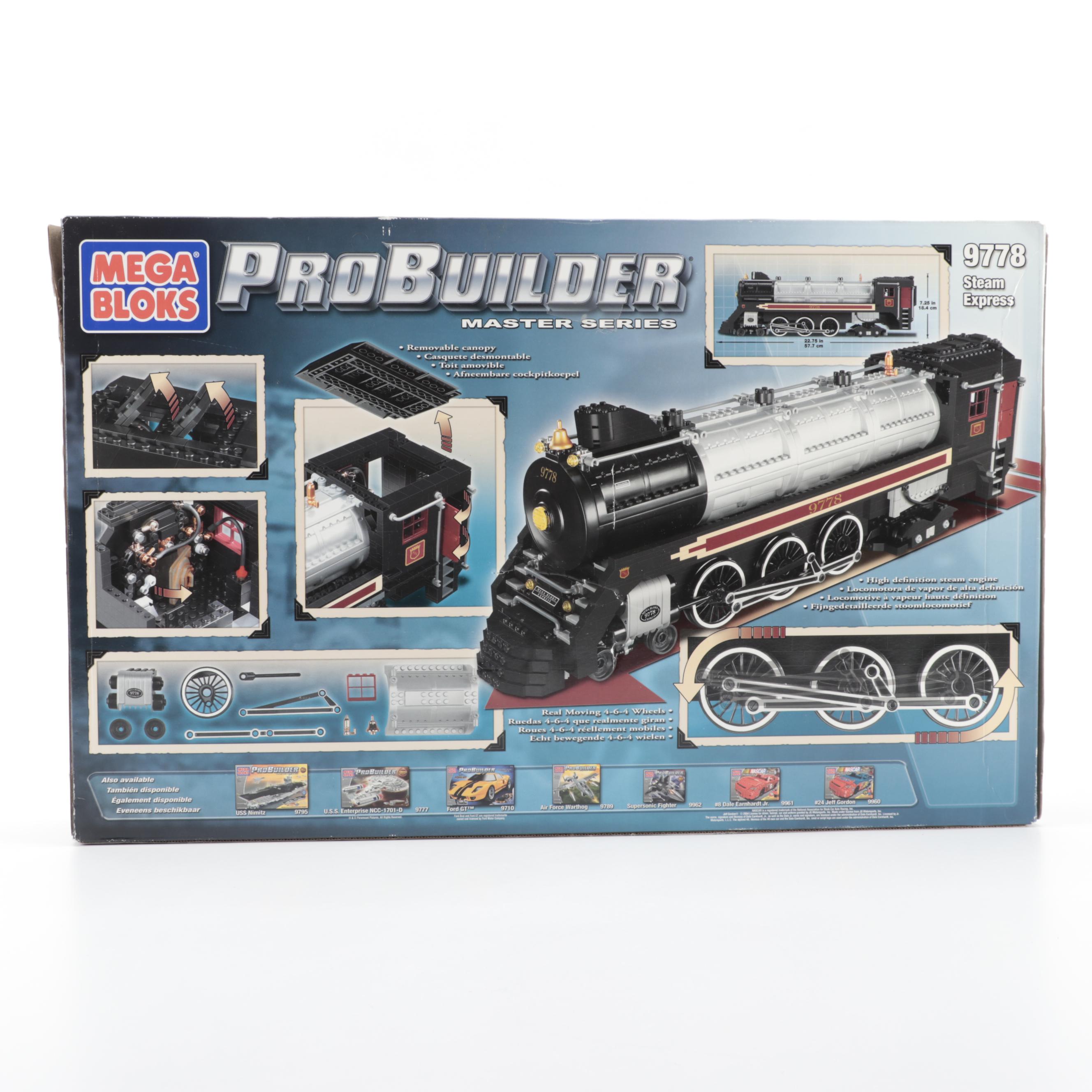 MEGA BLOKS ProBuilders Master Series Model 9778 Steam Express in Packaging, 1991