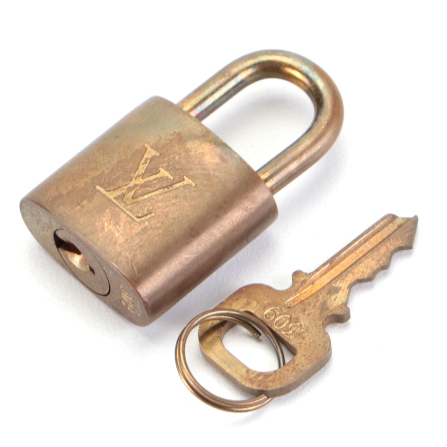 Louis Vuitton Brass Padlock and Key