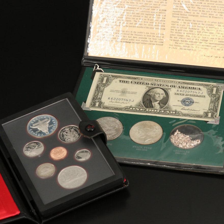 "Silver Story" Set and 1982 Canadian Commemorative Set