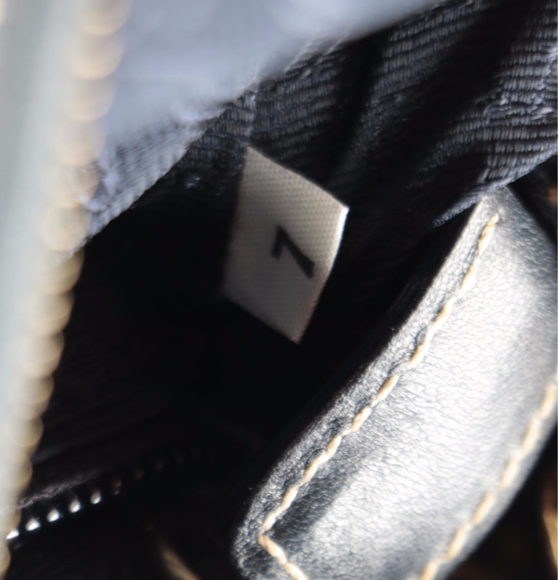 Prada Shoulder Bag in Contrast Stitched Midnight Blue Leather with Chain Strap