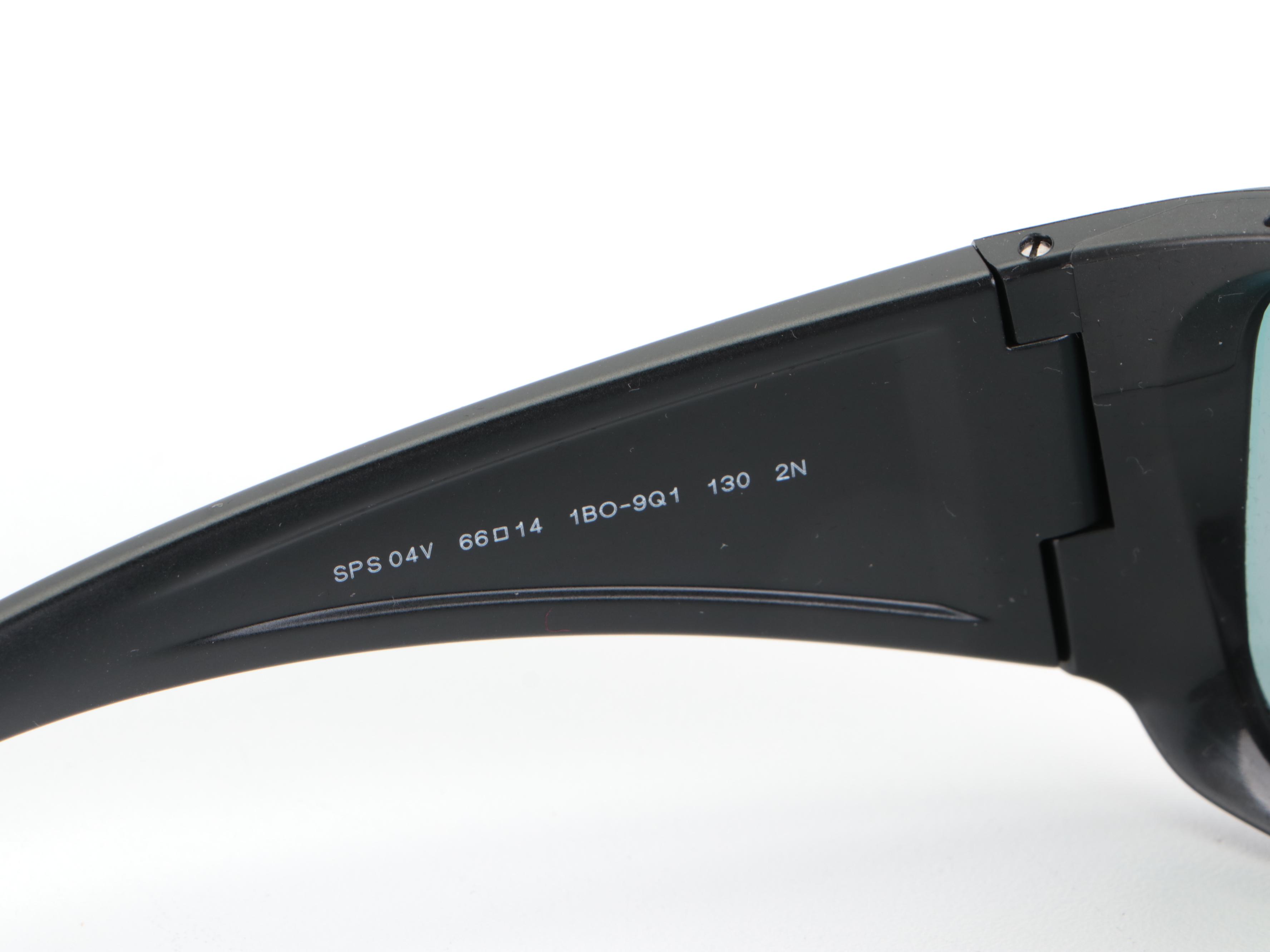 Prada Linea Rossa SPS 04V Shield Polarized Sunglasses in Black with Case