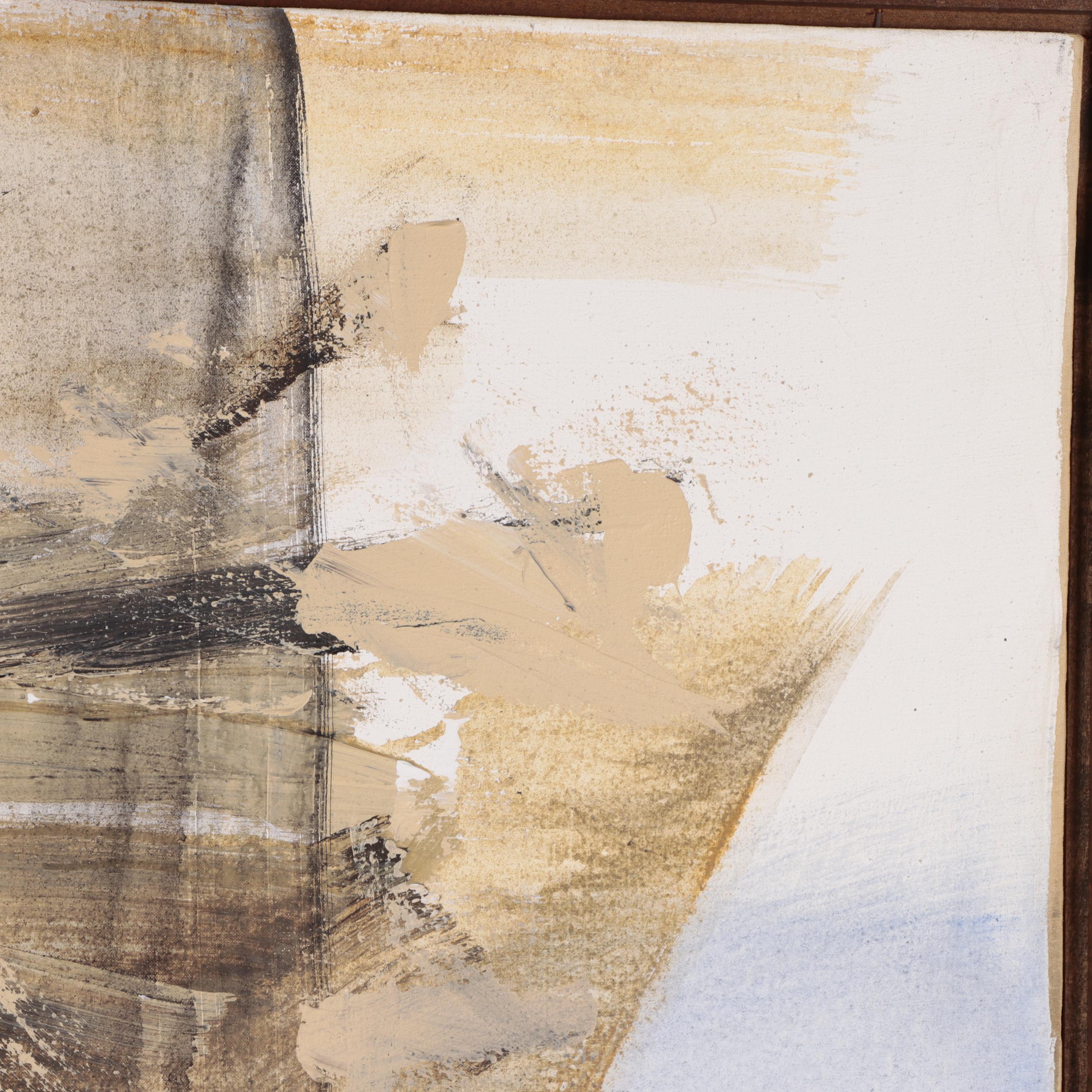 Gino Hollander Large-Scale Abstract Oil Painting, 1979