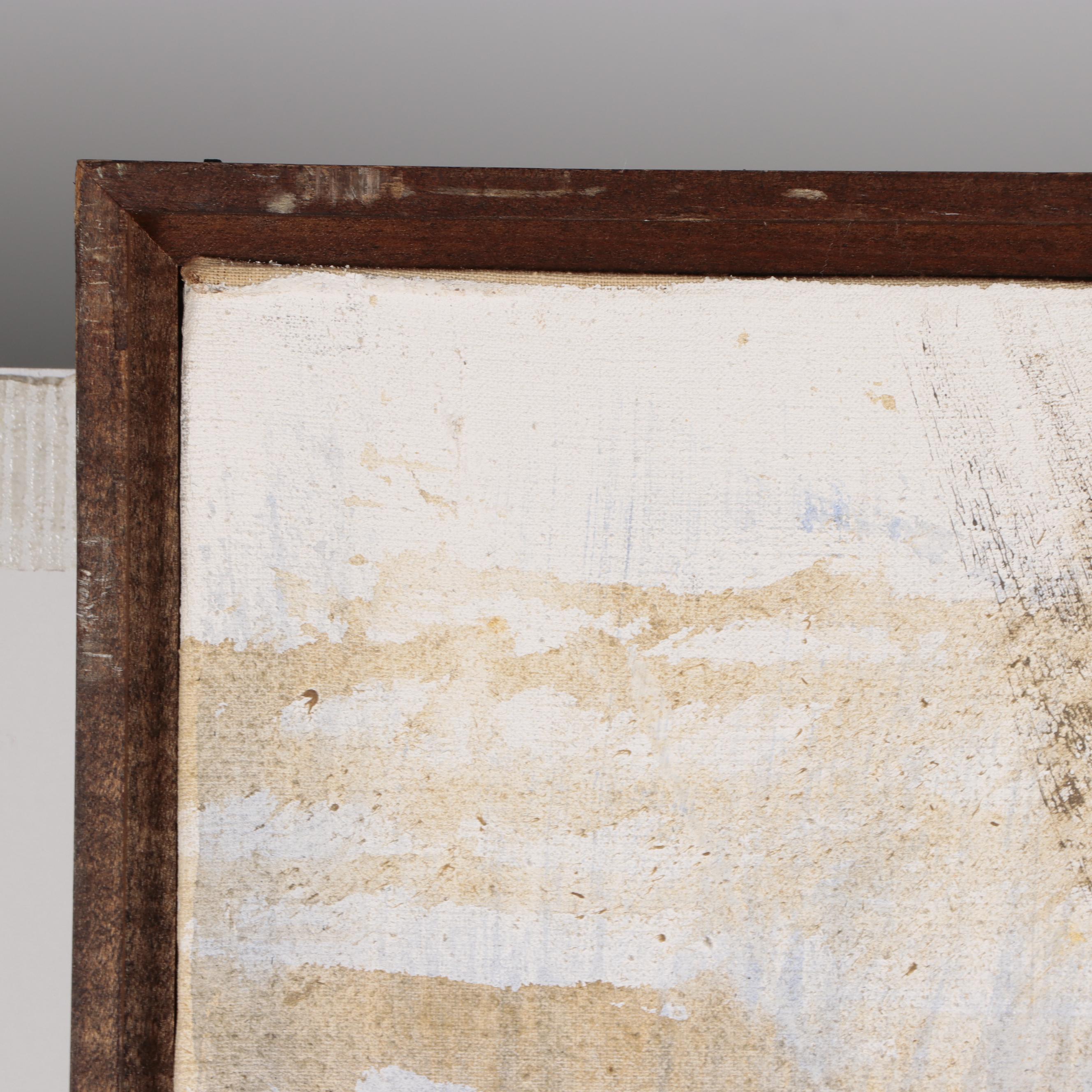 Gino Hollander Large-Scale Abstract Oil Painting, 1979