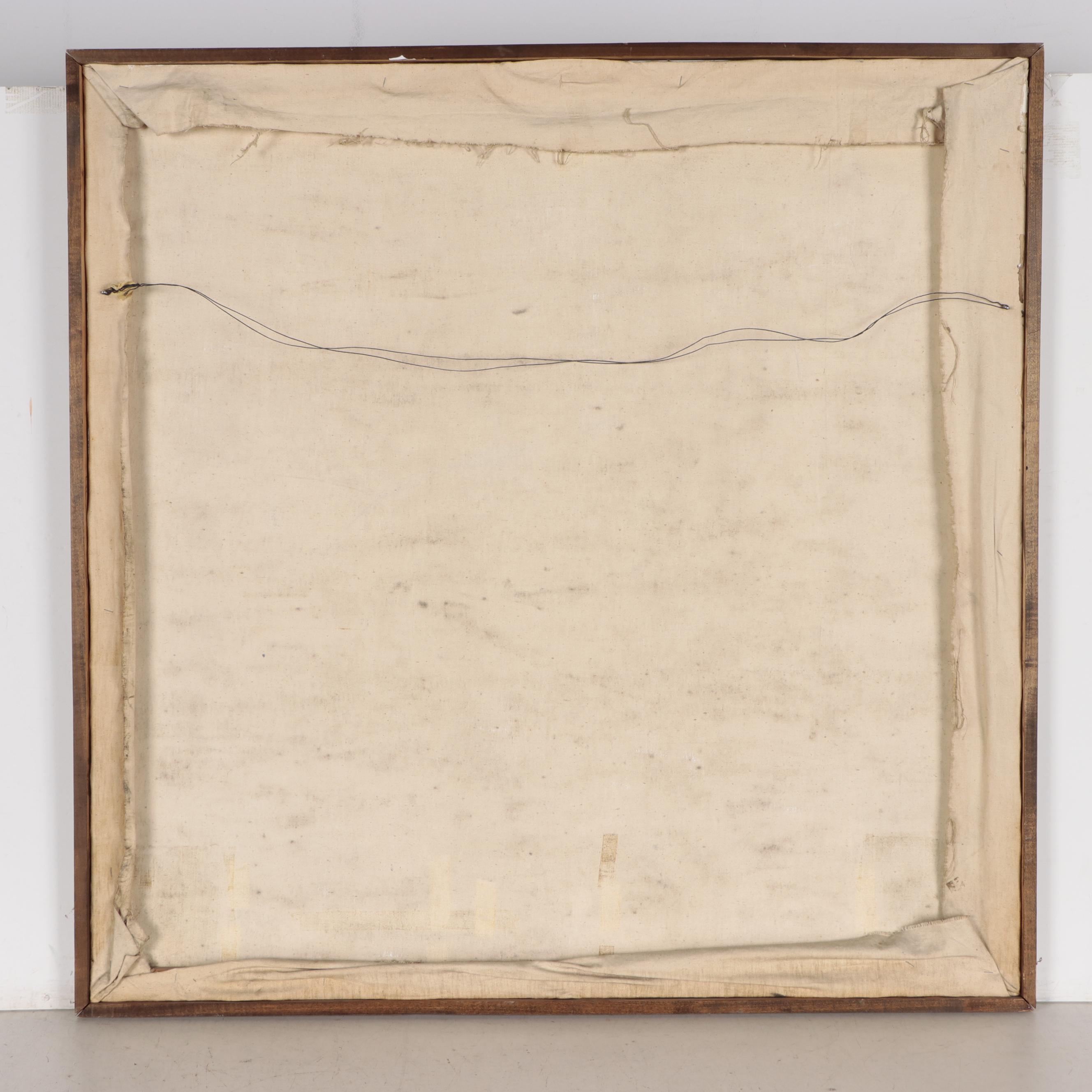 Gino Hollander Large-Scale Abstract Oil Painting, 1979