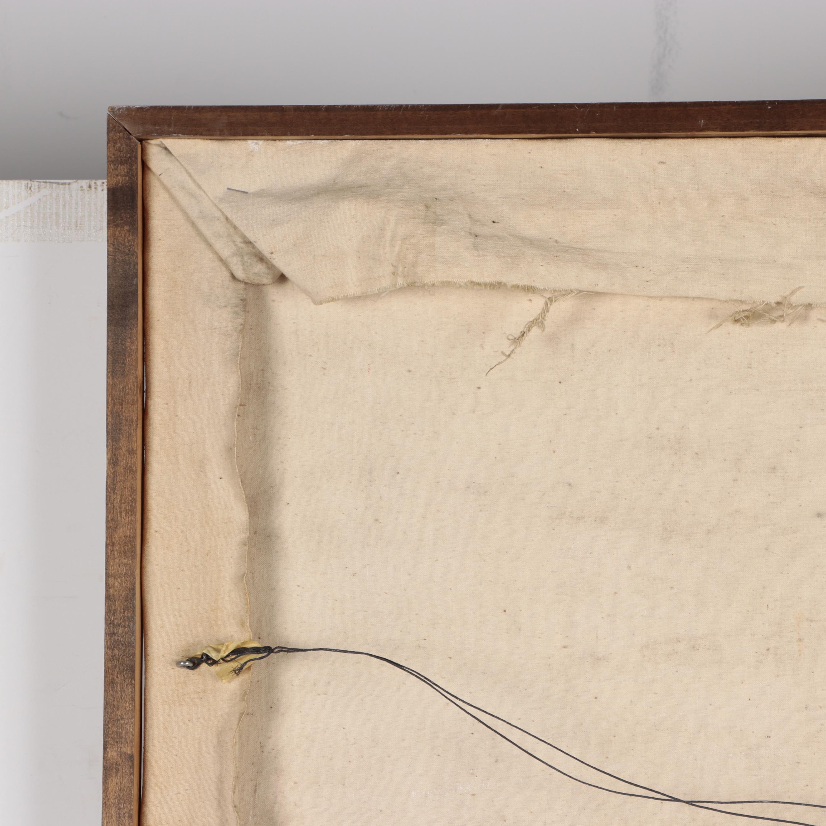 Gino Hollander Large-Scale Abstract Oil Painting, 1979