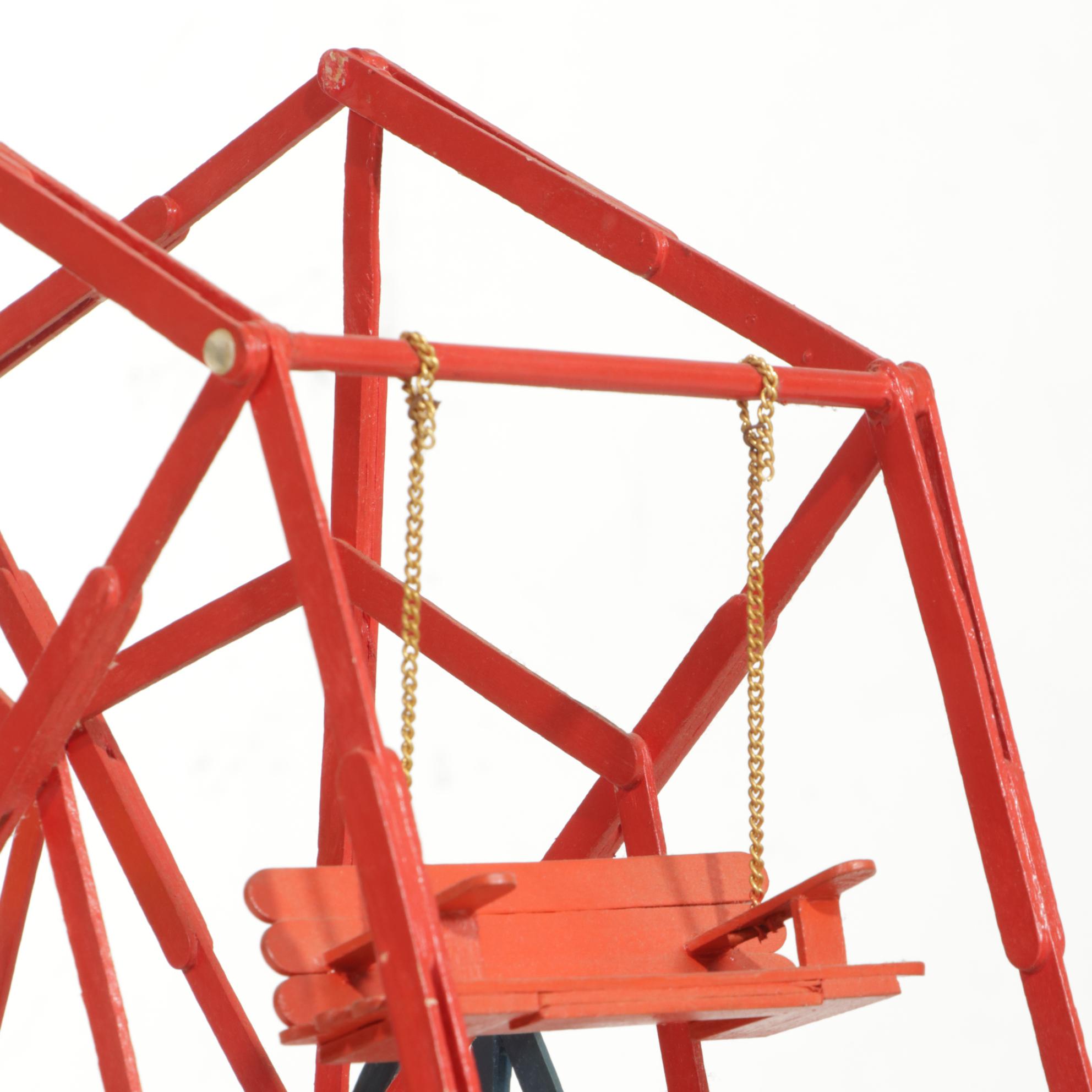 Folk Art Popsicle Stick Ferris Wheel