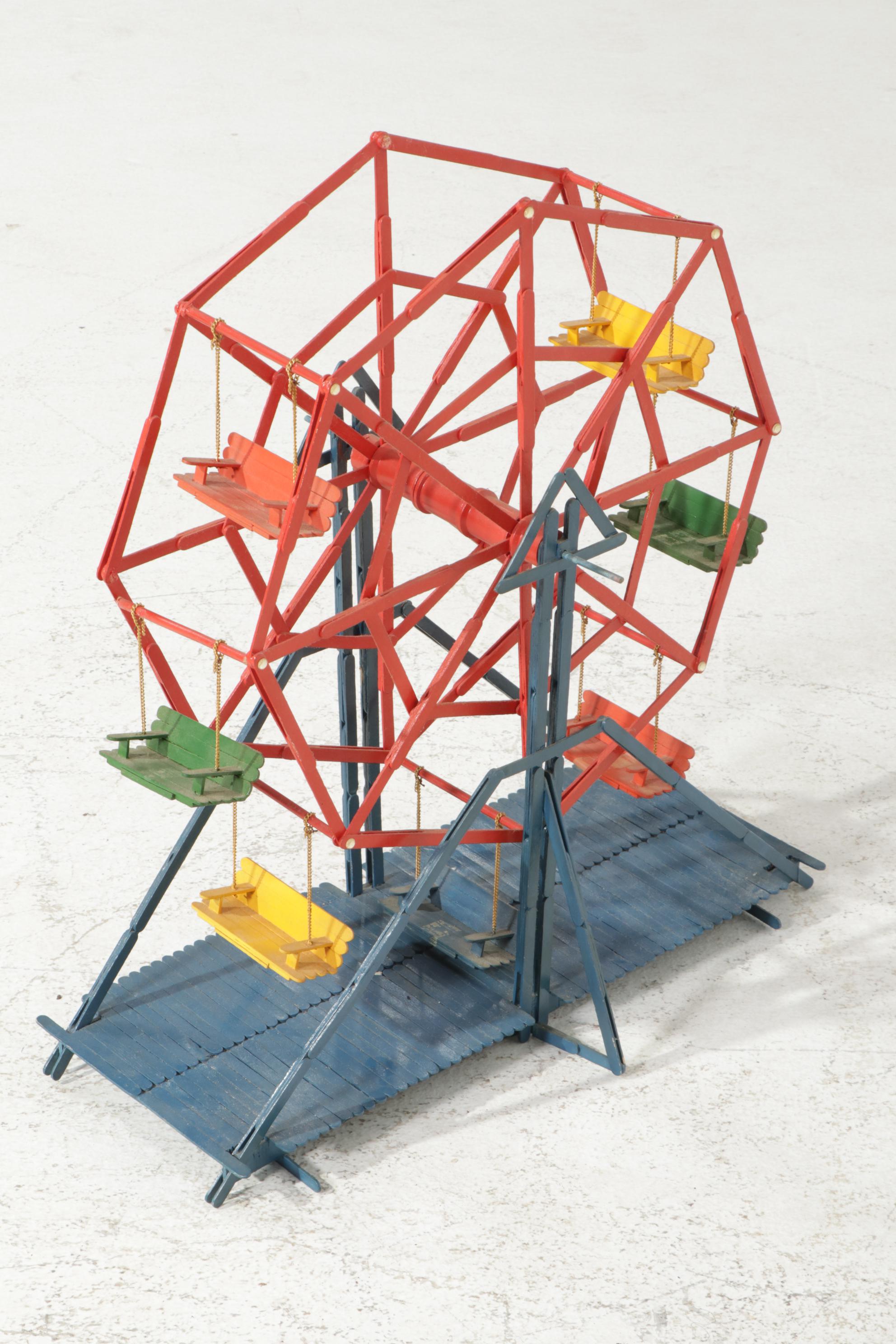 Folk Art Popsicle Stick Ferris Wheel