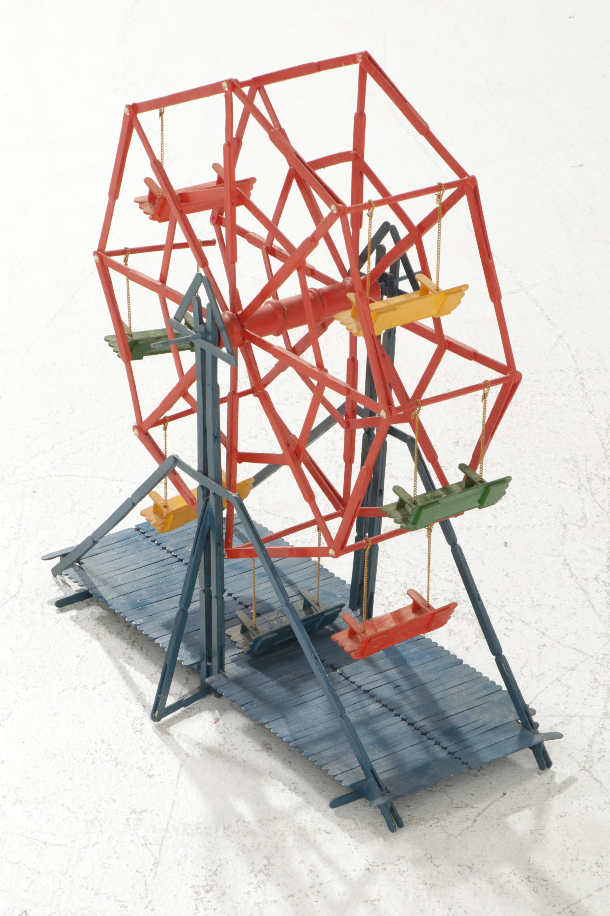 Folk Art Popsicle Stick Ferris Wheel