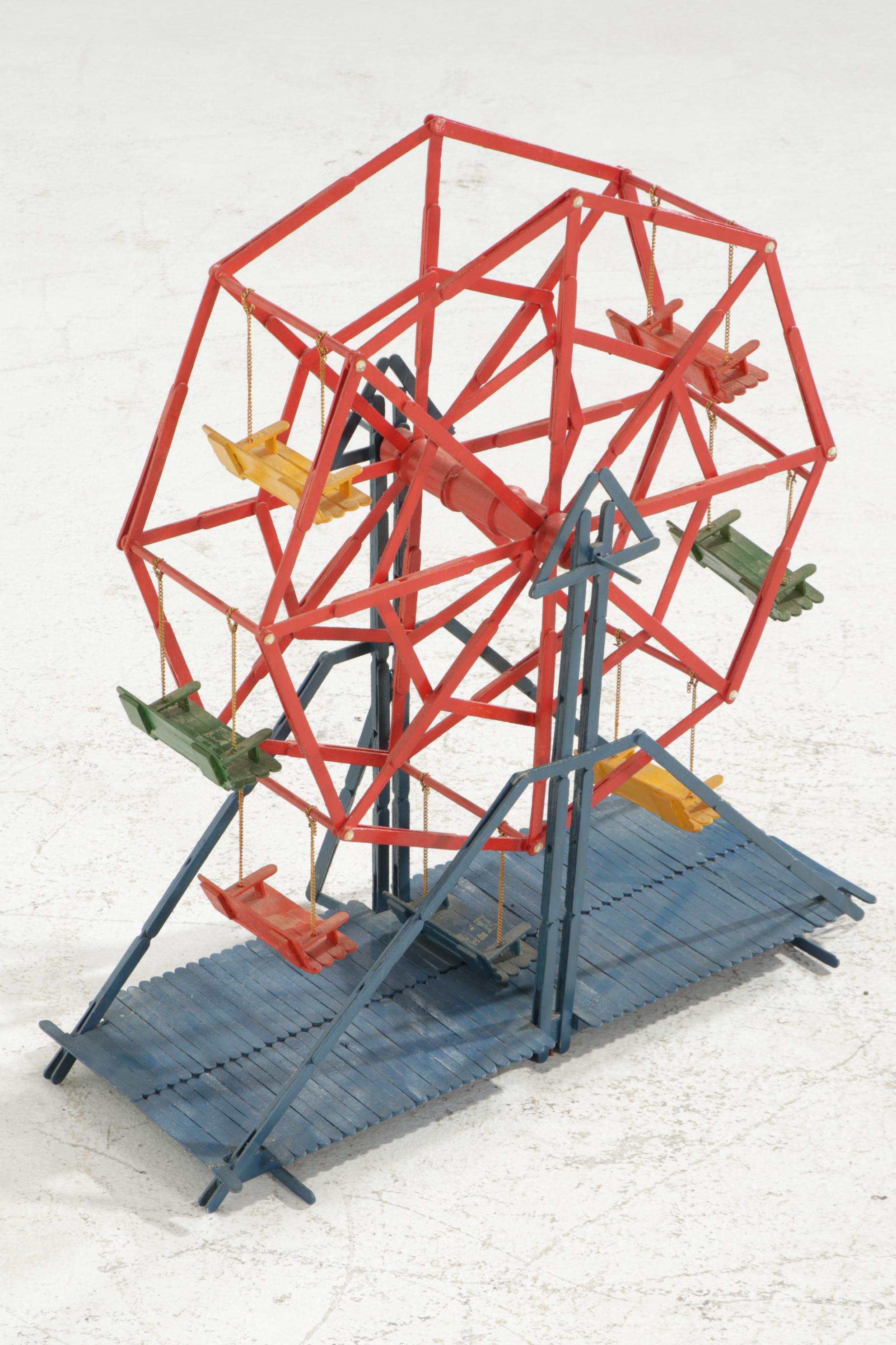 Folk Art Popsicle Stick Ferris Wheel