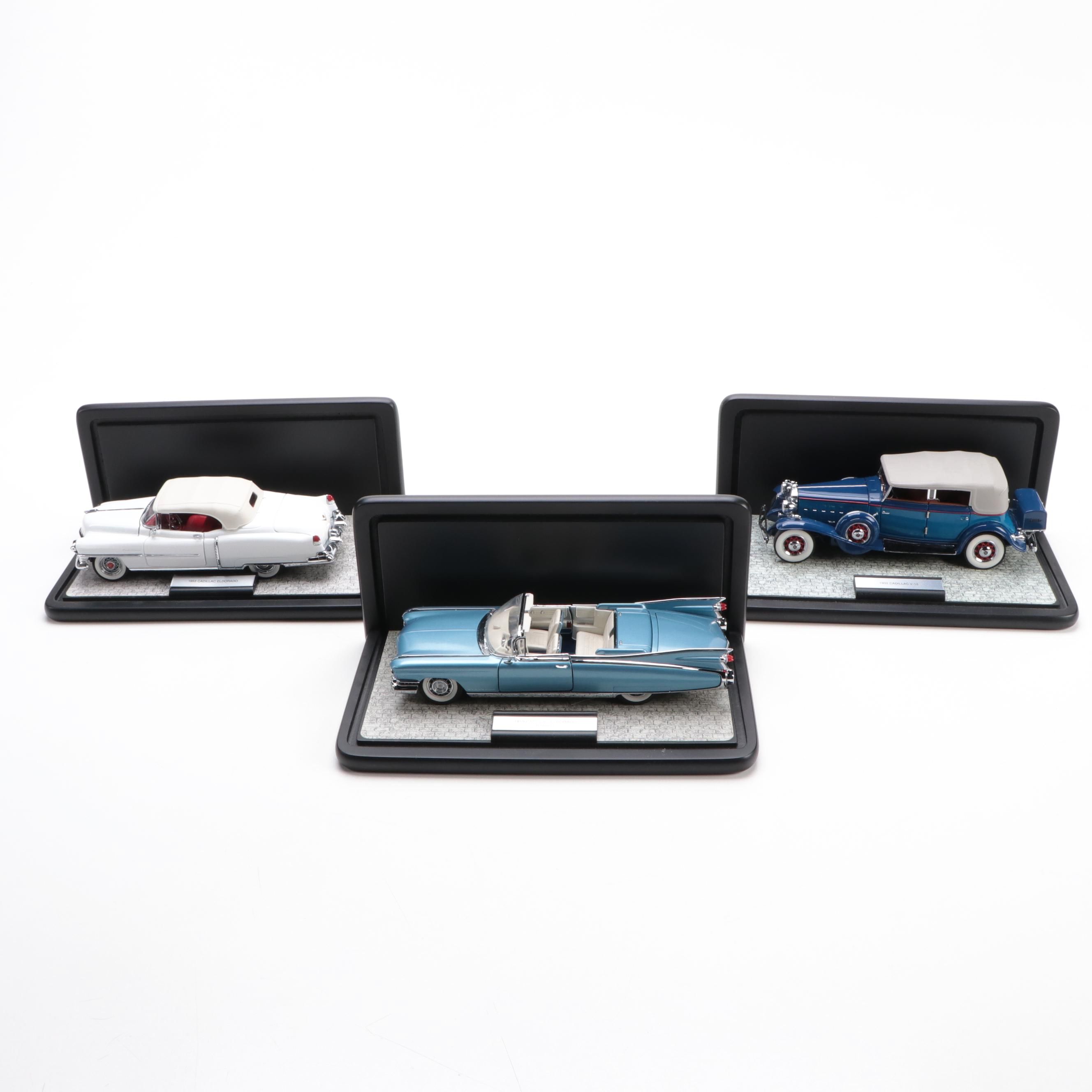Franklin Mint Precision Models Cadillac Eldorado and V-16 Diecast Cars