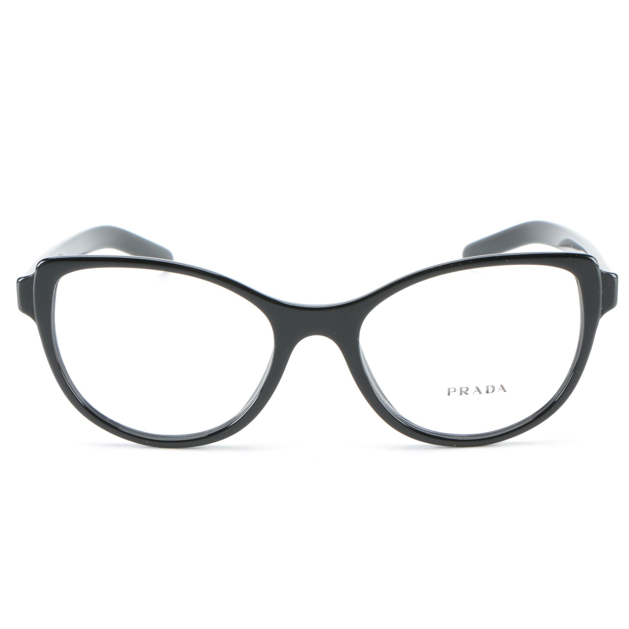 Prada VPR 12V Modified Cat Eye Eyeglasses in Black with Case