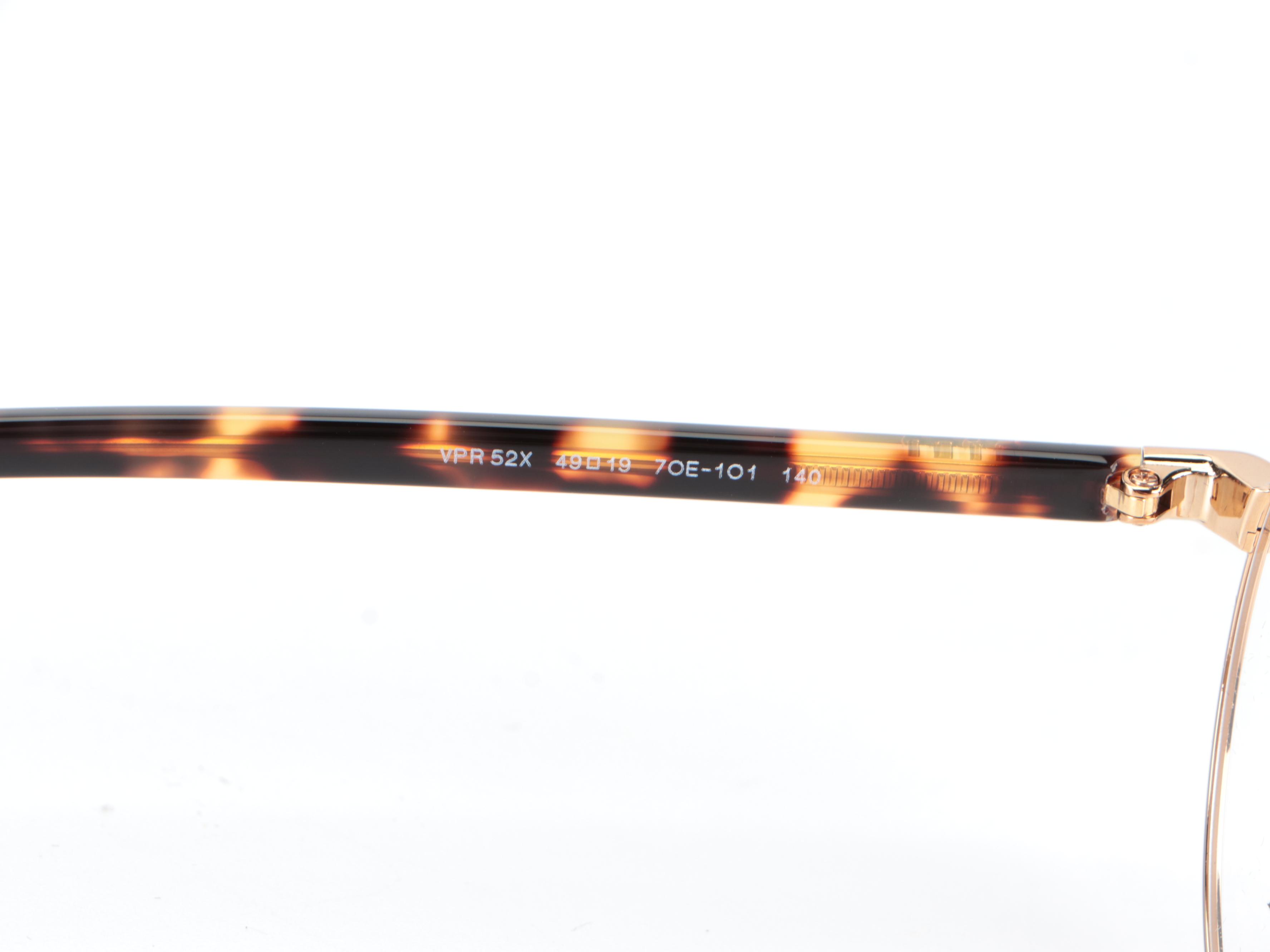 Prada VPR52X Havana Round Optical Frames with Case and Box