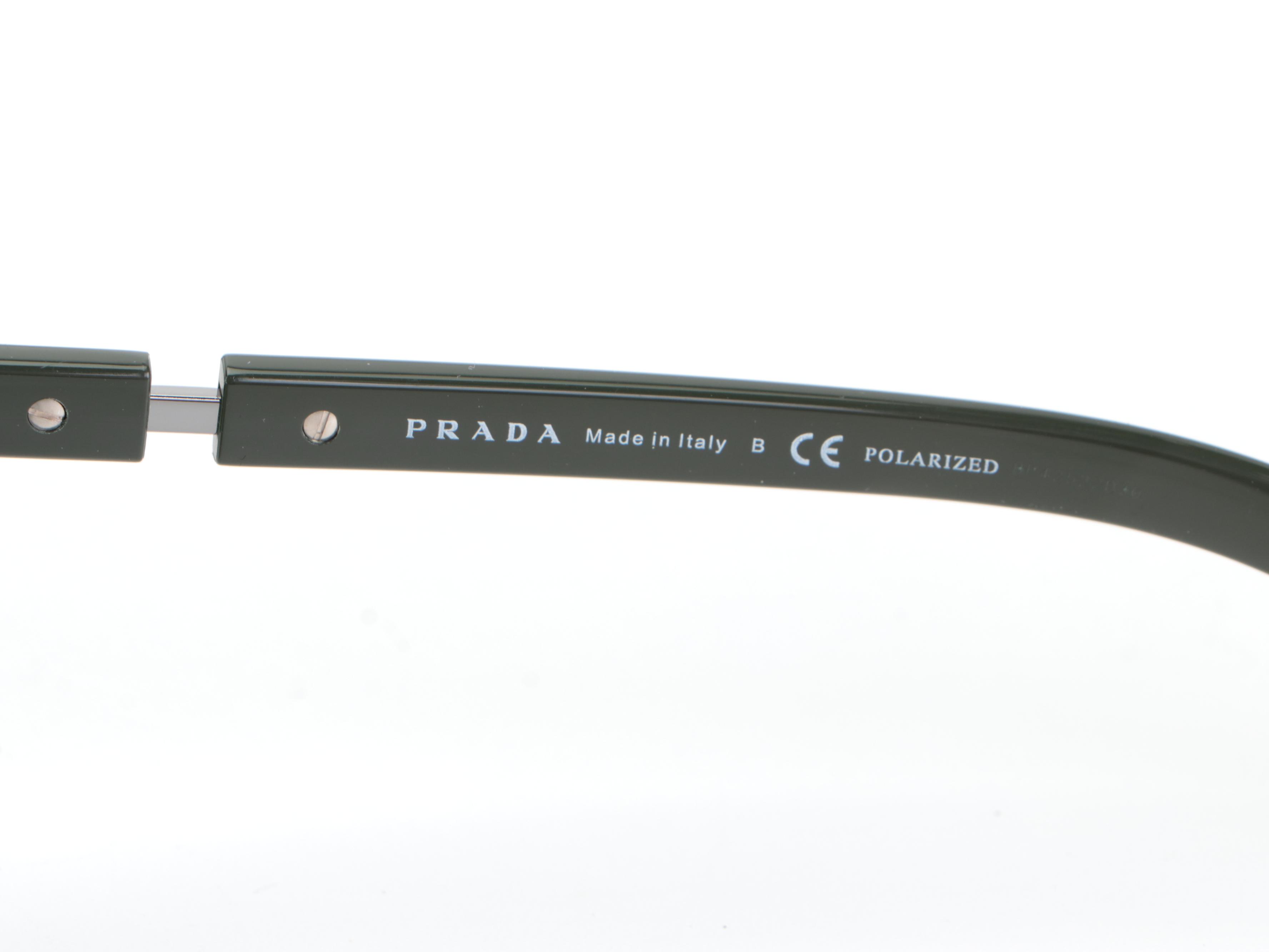 Prada SPR17X Polarized Havana Sunglasses with Case and Box