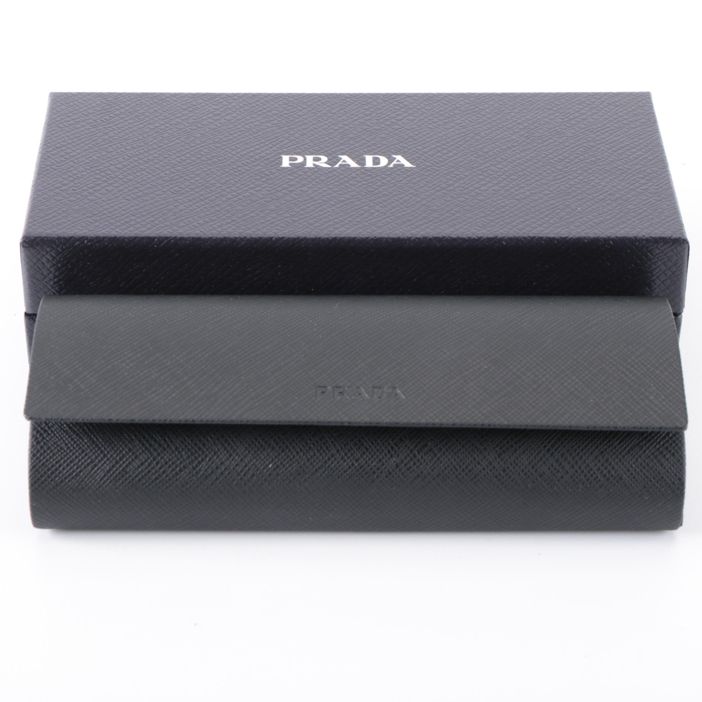 Prada VPR 07V Havana Modified Cat Eye Eyeglasses with Case