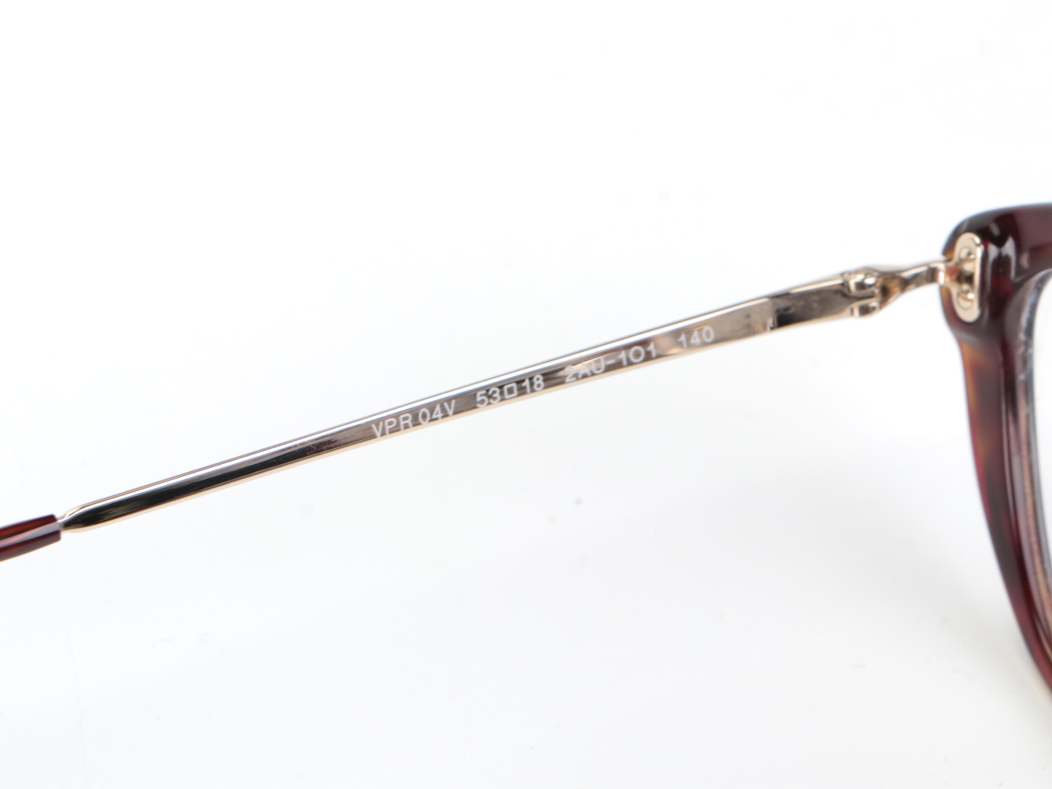 Prada VPR 04V Modified Cat Eye Eyeglasses with Case and Box