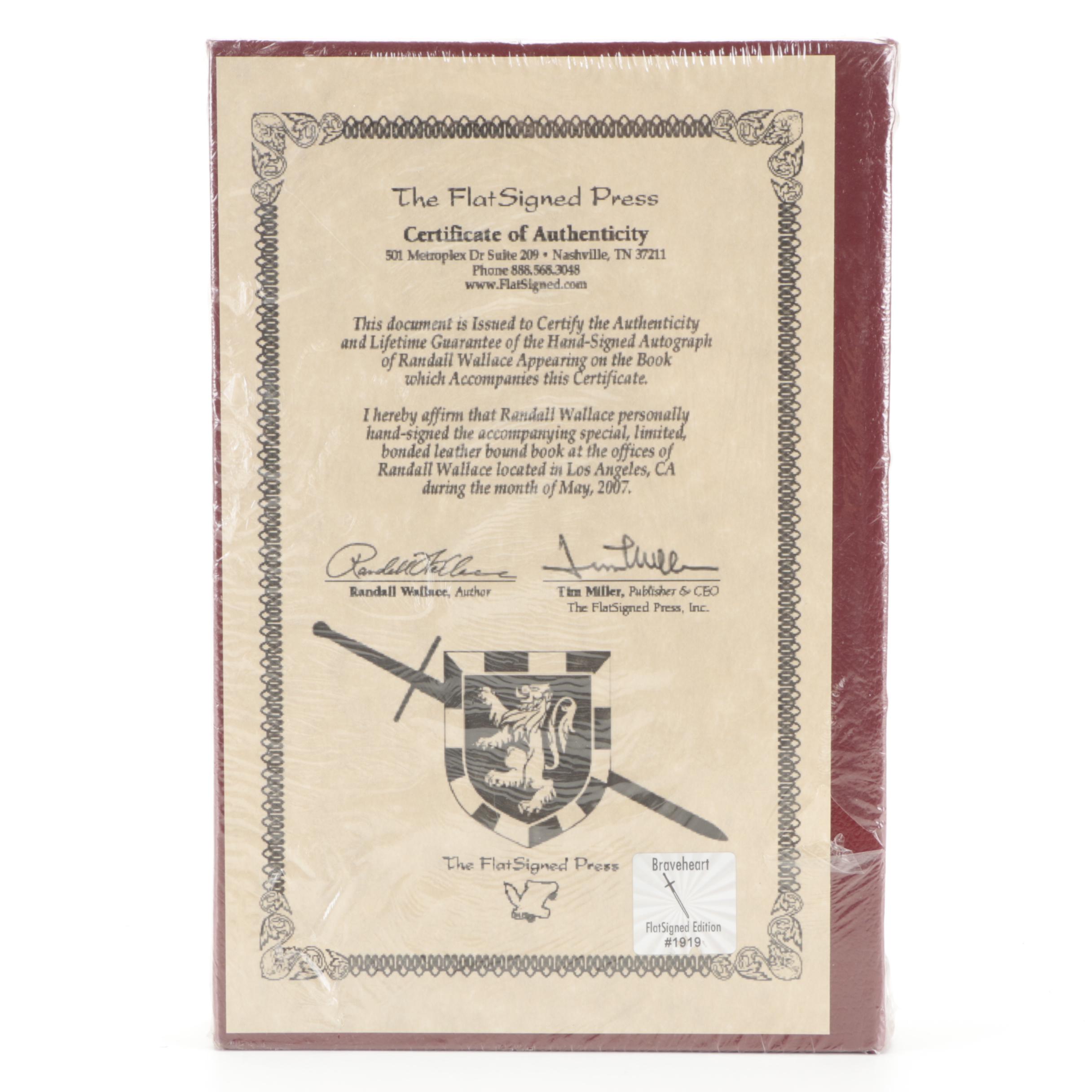 Signed Limited Edition "Braveheart" Novel and Screenplay by Randall Wallace