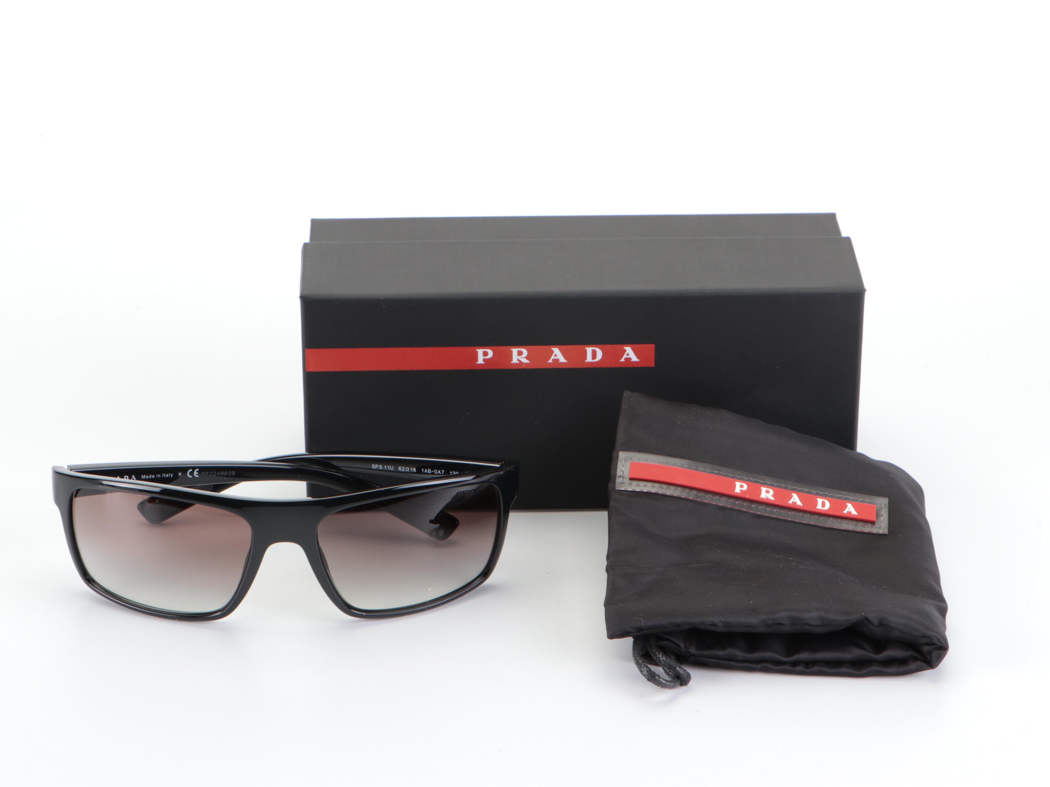 Prada Linea Rossa SPS 11U Browline Sunglasses in Box