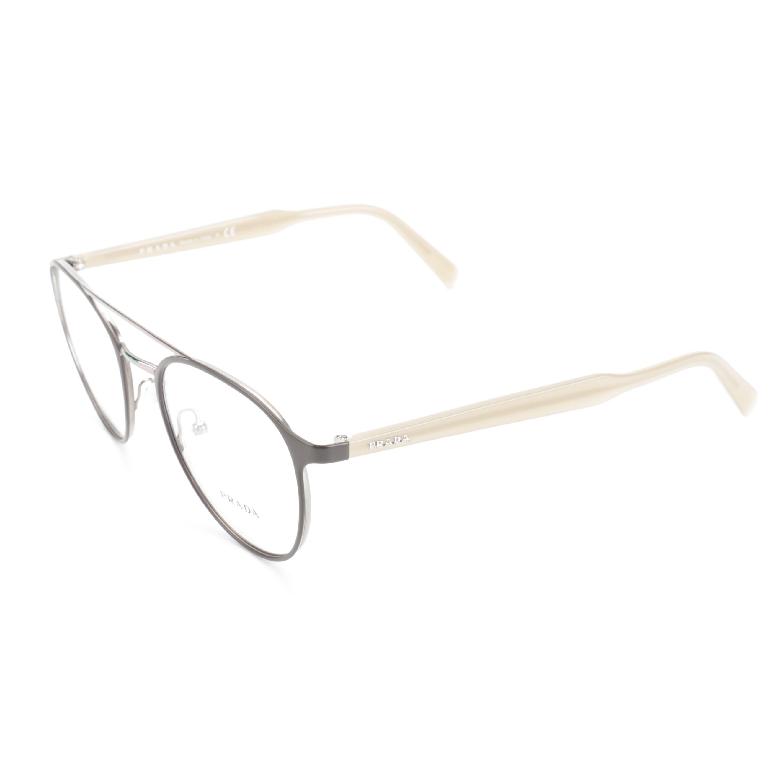 Prada VPR60T Journal Round Wire Frame Eyeglasses with Case