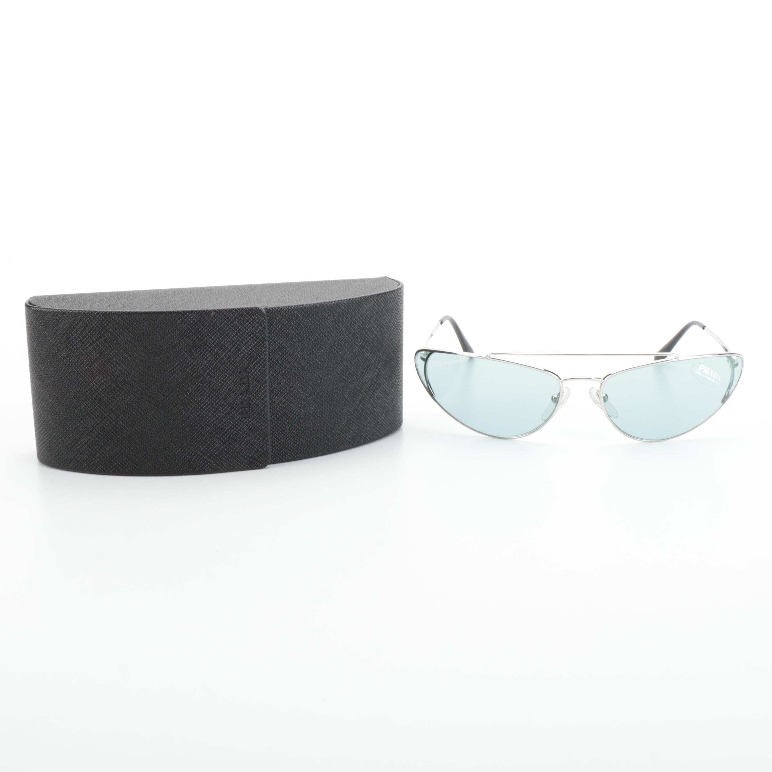 Prada SPR62V Modified Cat Eye Sunglasses with Case
