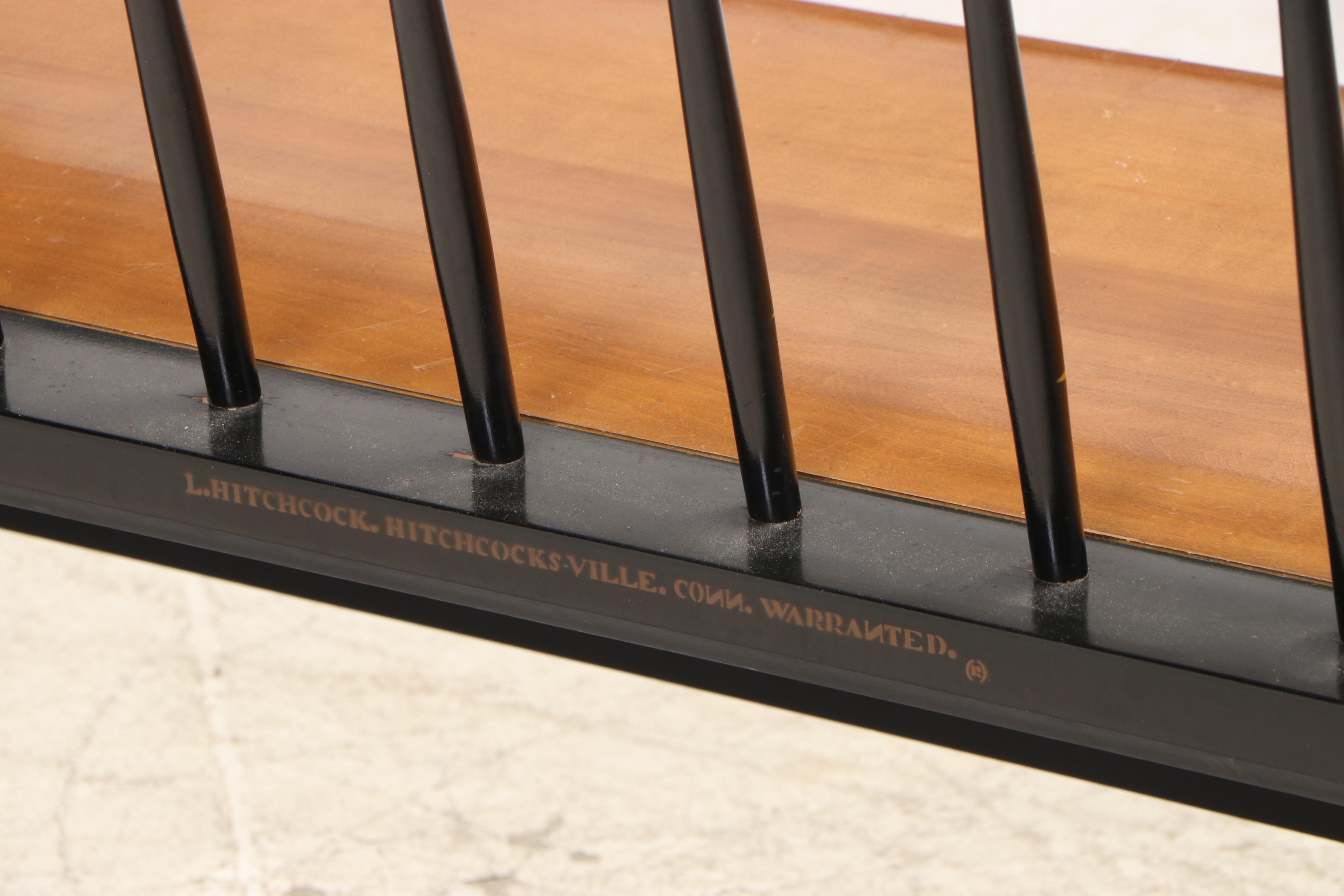 L. Hitchcock Federal Style Stenciled Maple Bench