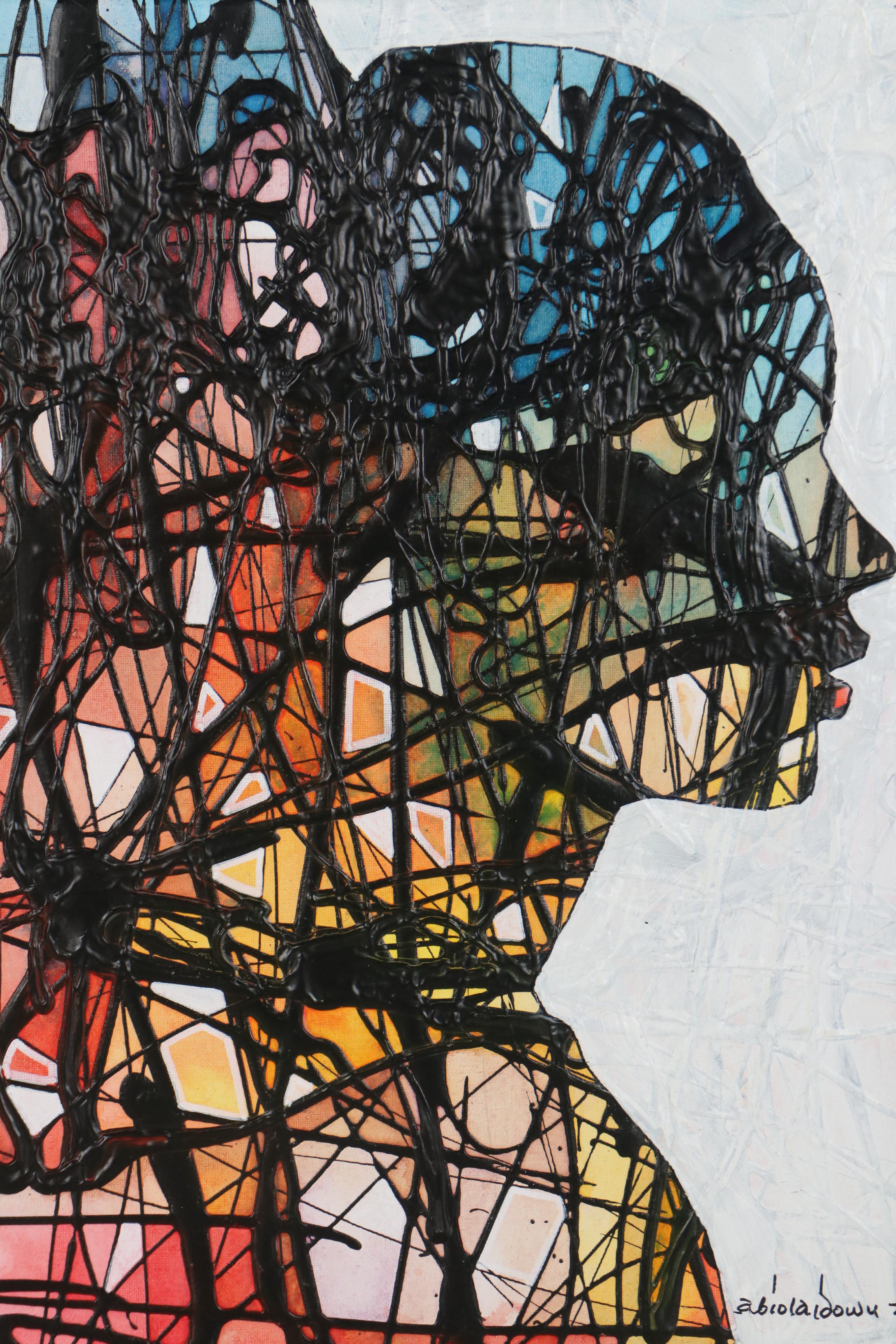 Abiola Idowu Mixed Media Painting "Manifestation of Glory"