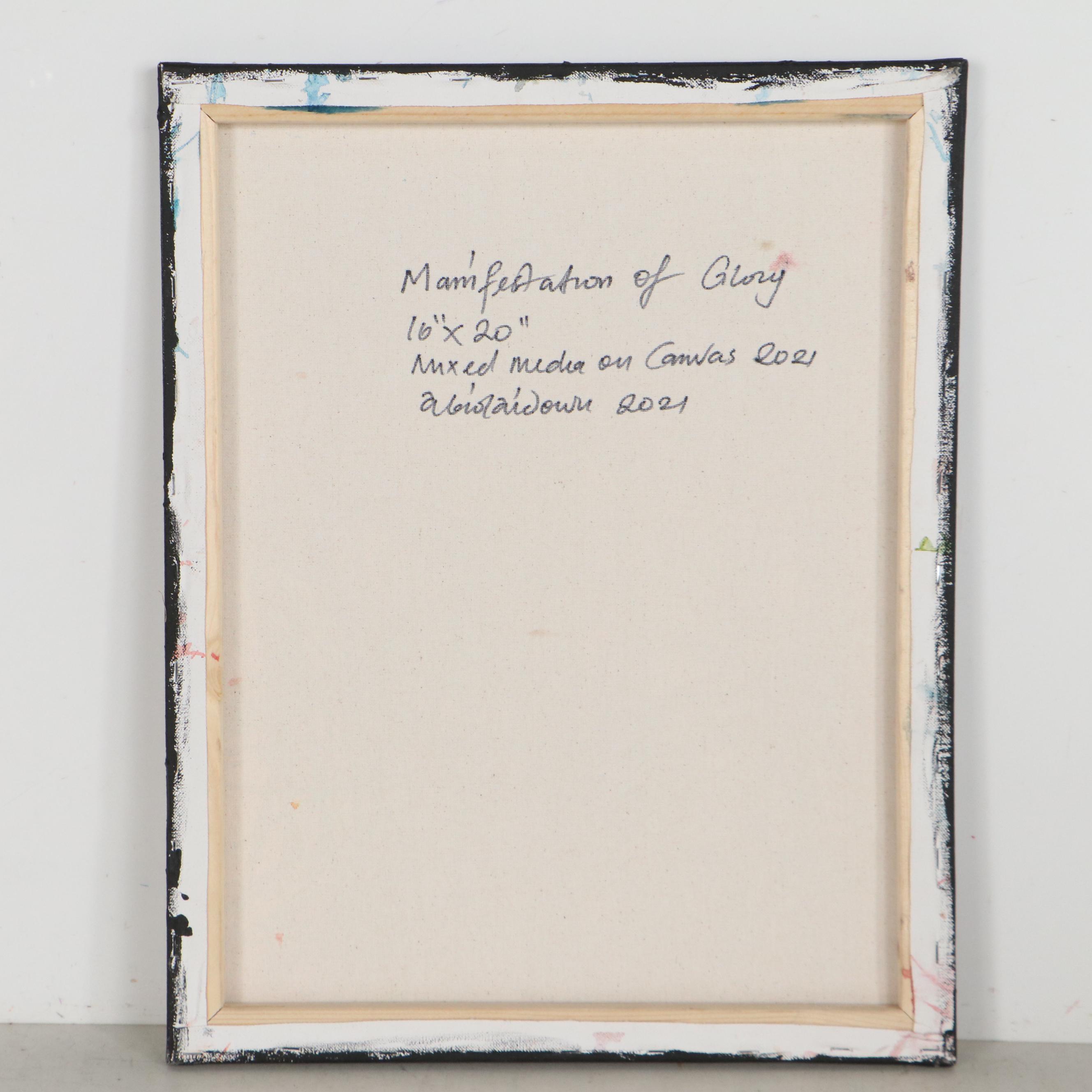 Abiola Idowu Mixed Media Painting "Manifestation of Glory"