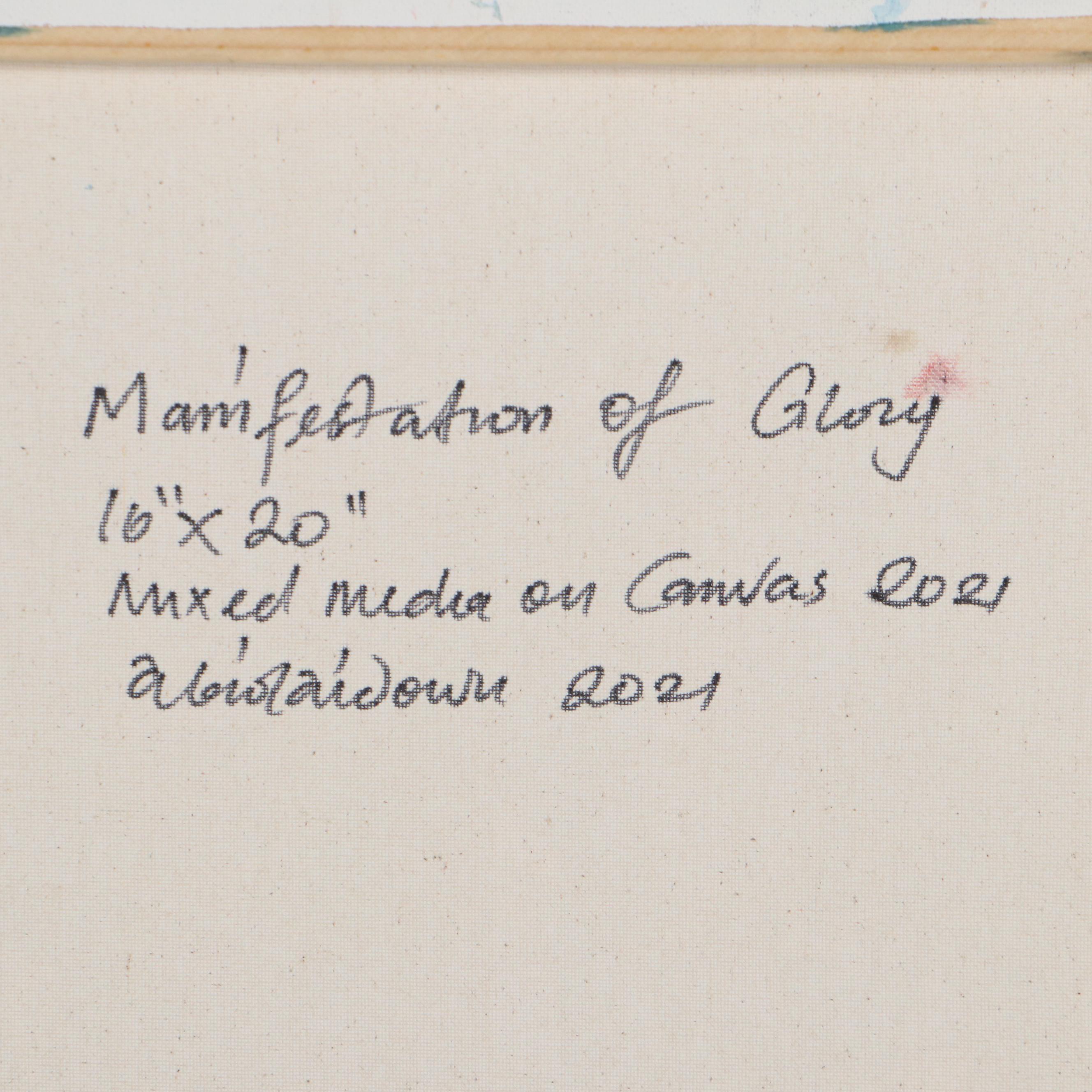 Abiola Idowu Mixed Media Painting "Manifestation of Glory"