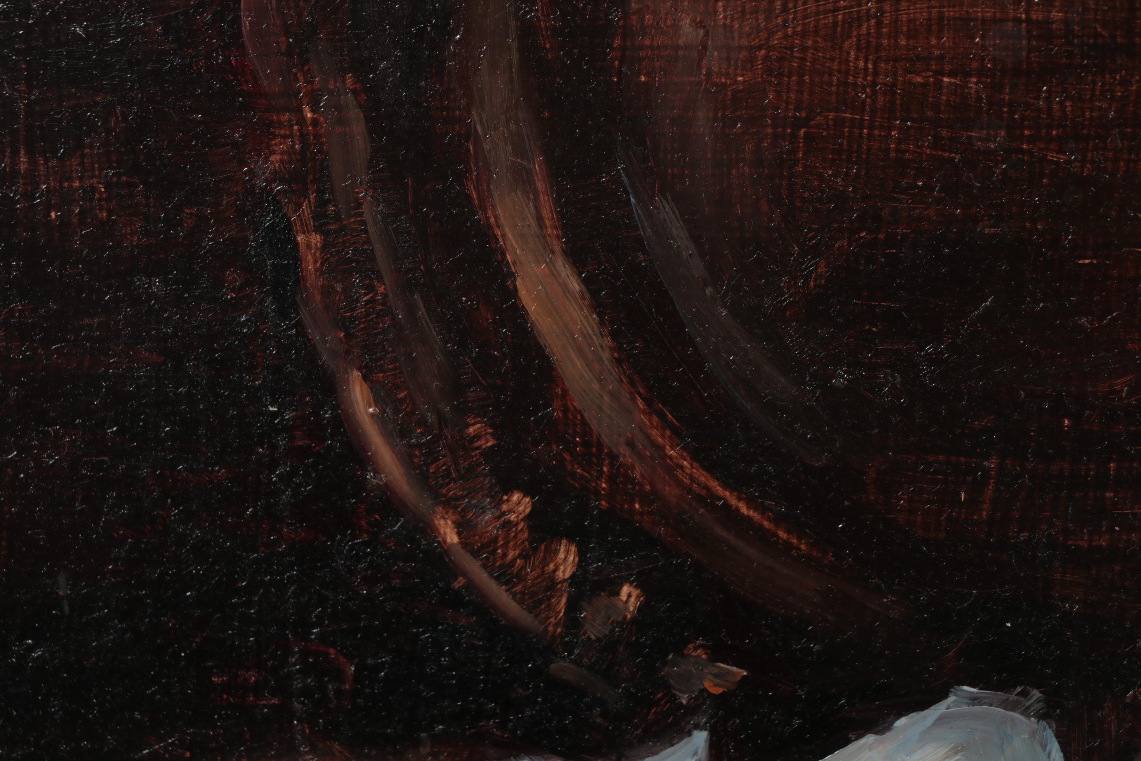 Lois McCune Still Life Oil Painting of Pearls and Perfume, Late 20th Century