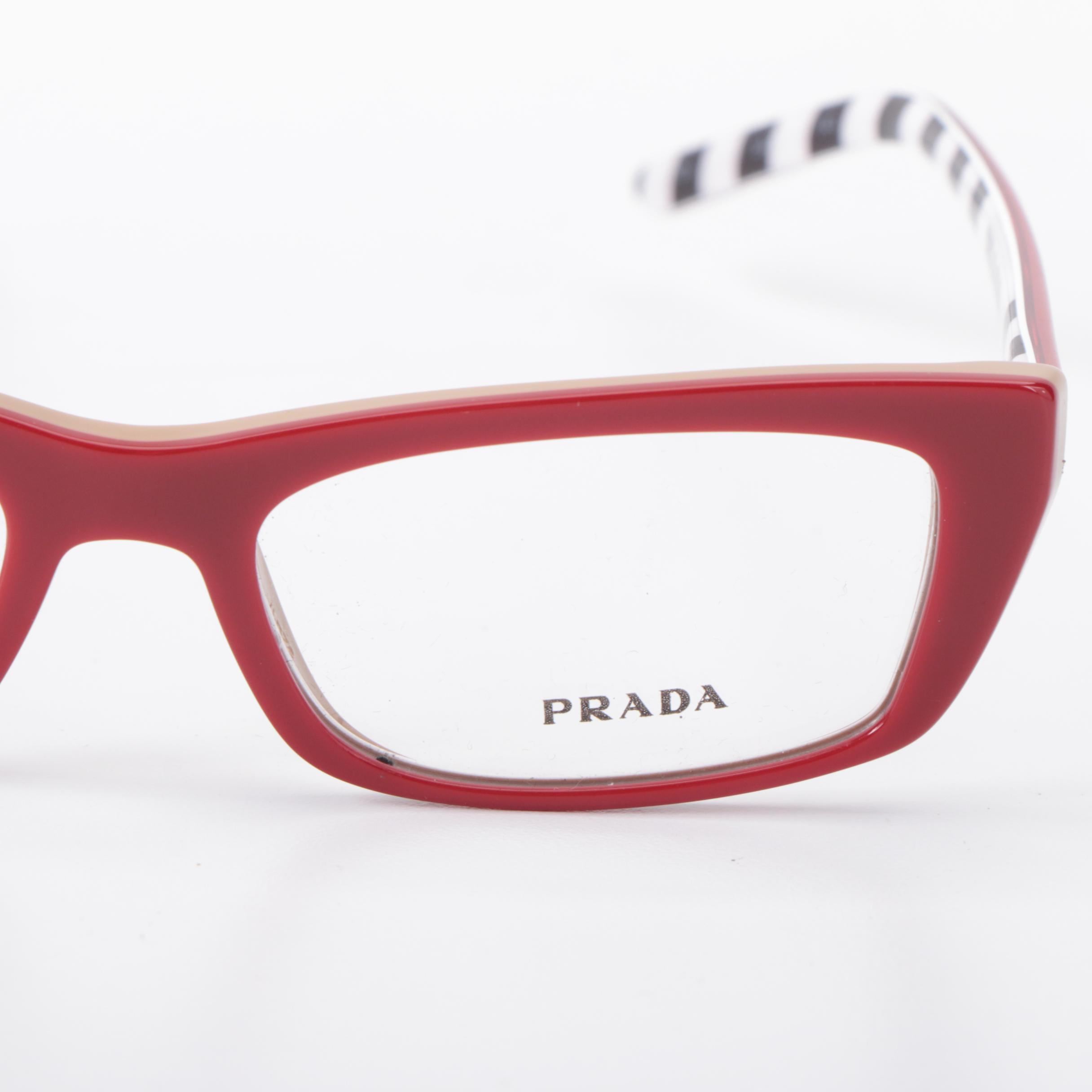Prada VPR 10X Rectangular Eyeglasses in Box with Case