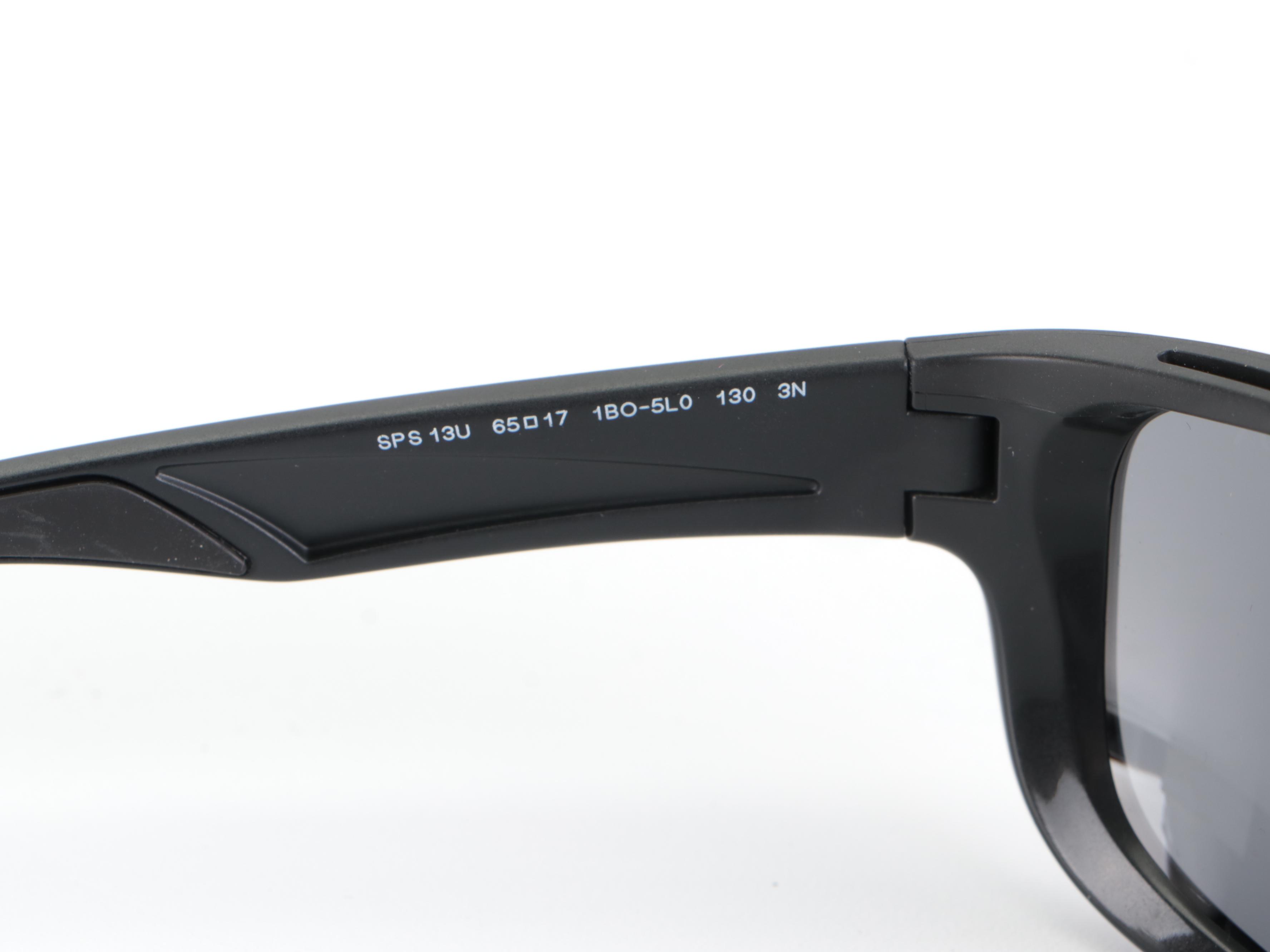 Prada Linea Rossa SPS 13U Sunglasses in Black Matte Frame with Slip Case and Box