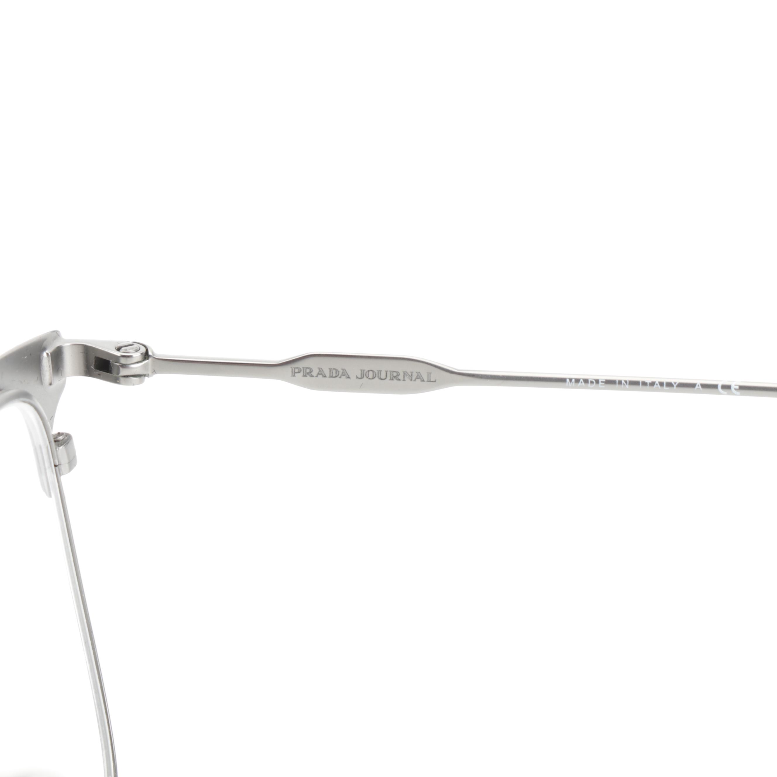 Prada Journal Browline Eyeglasses with Case