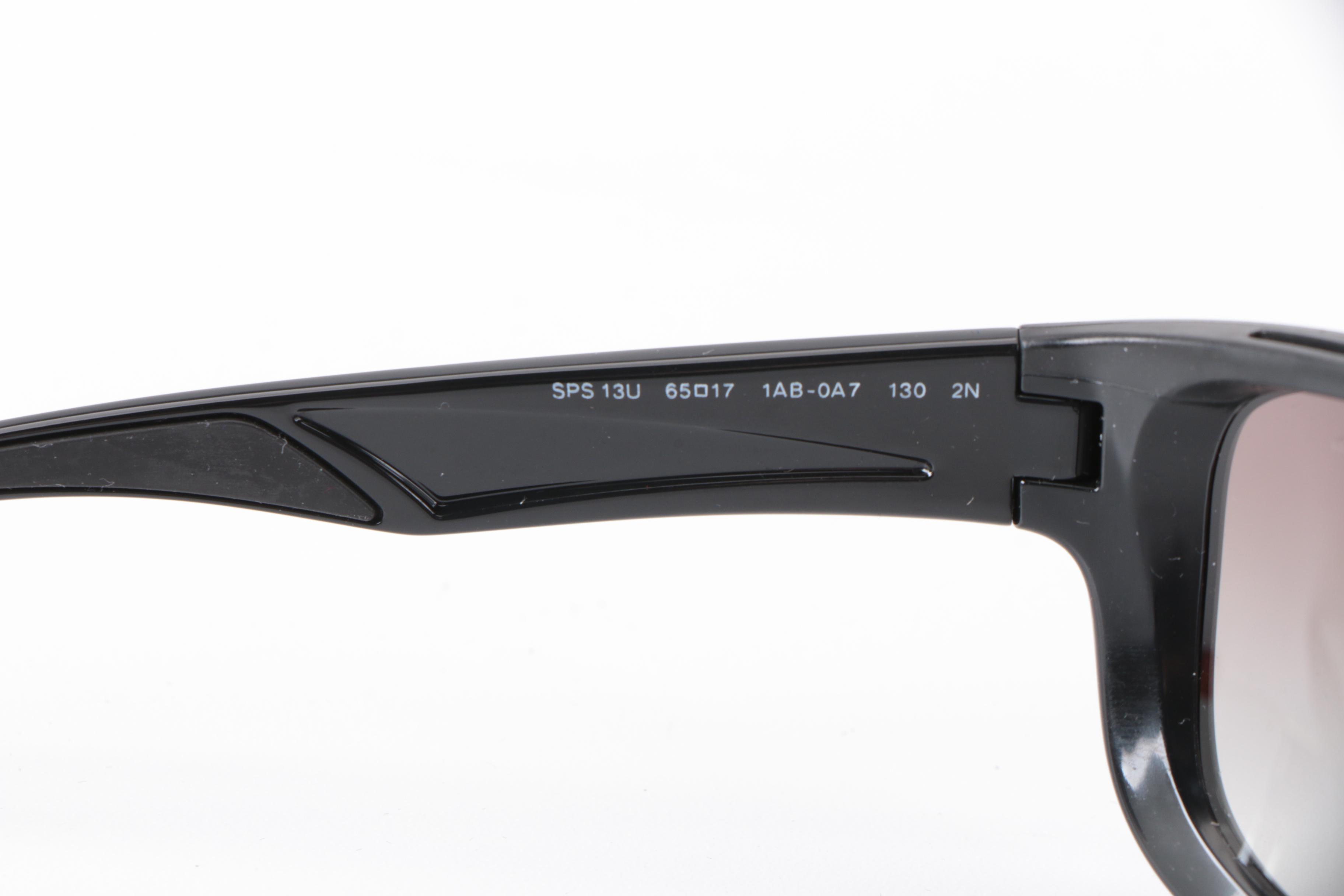 Prada Linea Rossa SPS 13U Sunglasses in Black with Soft Case and Box