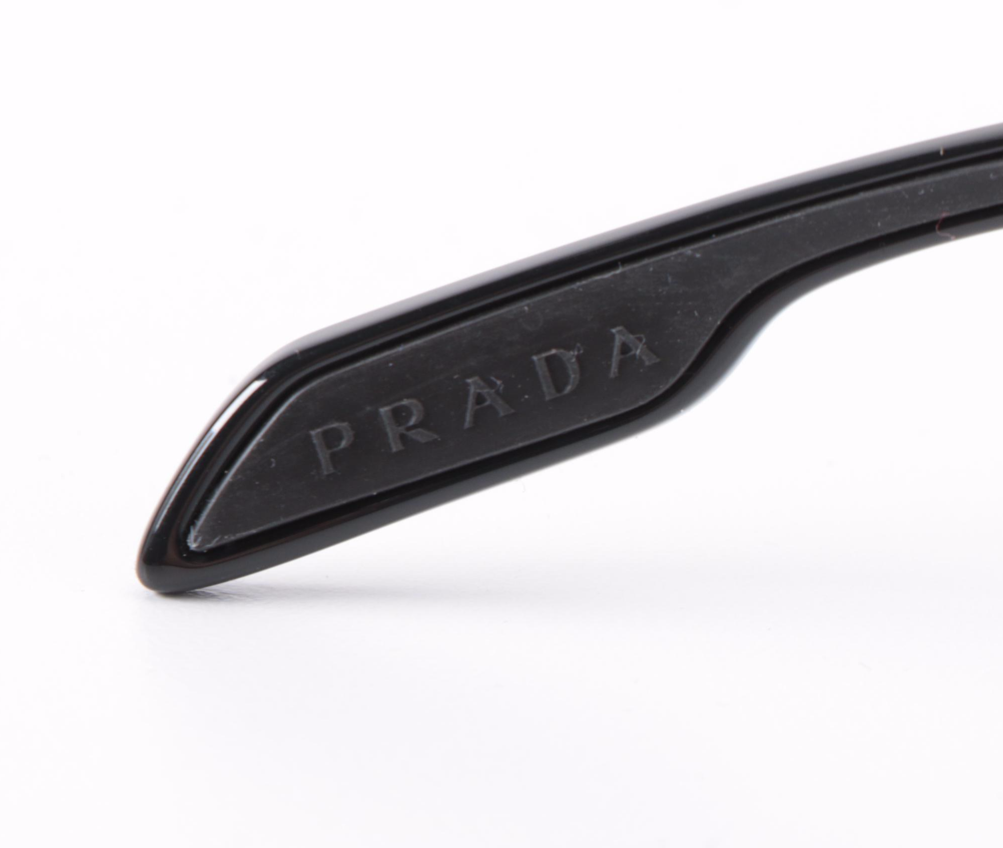 Prada Linea Rossa SPS 13U Sunglasses in Black with Soft Case and Box