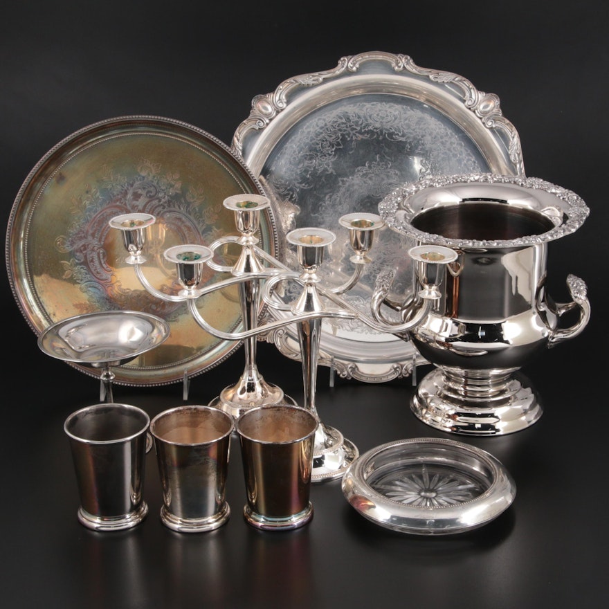 International Sterling Silver Compote with Other Silver Table Accessories