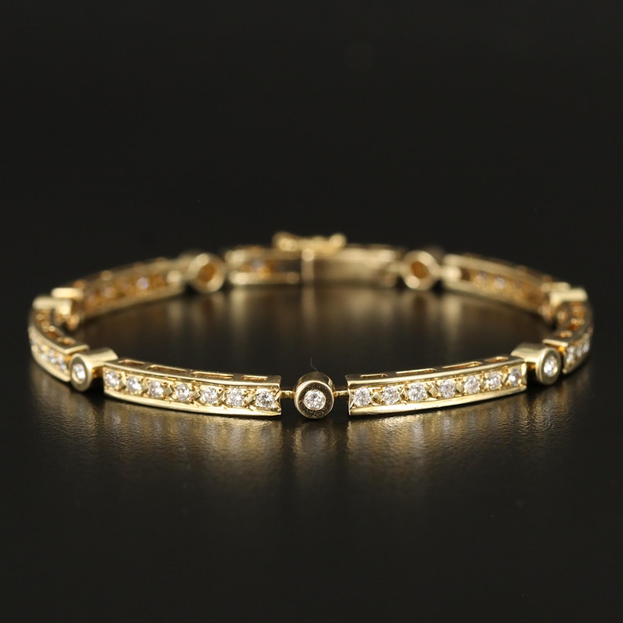 14K 1.75 CTW Diamond Link Bracelet