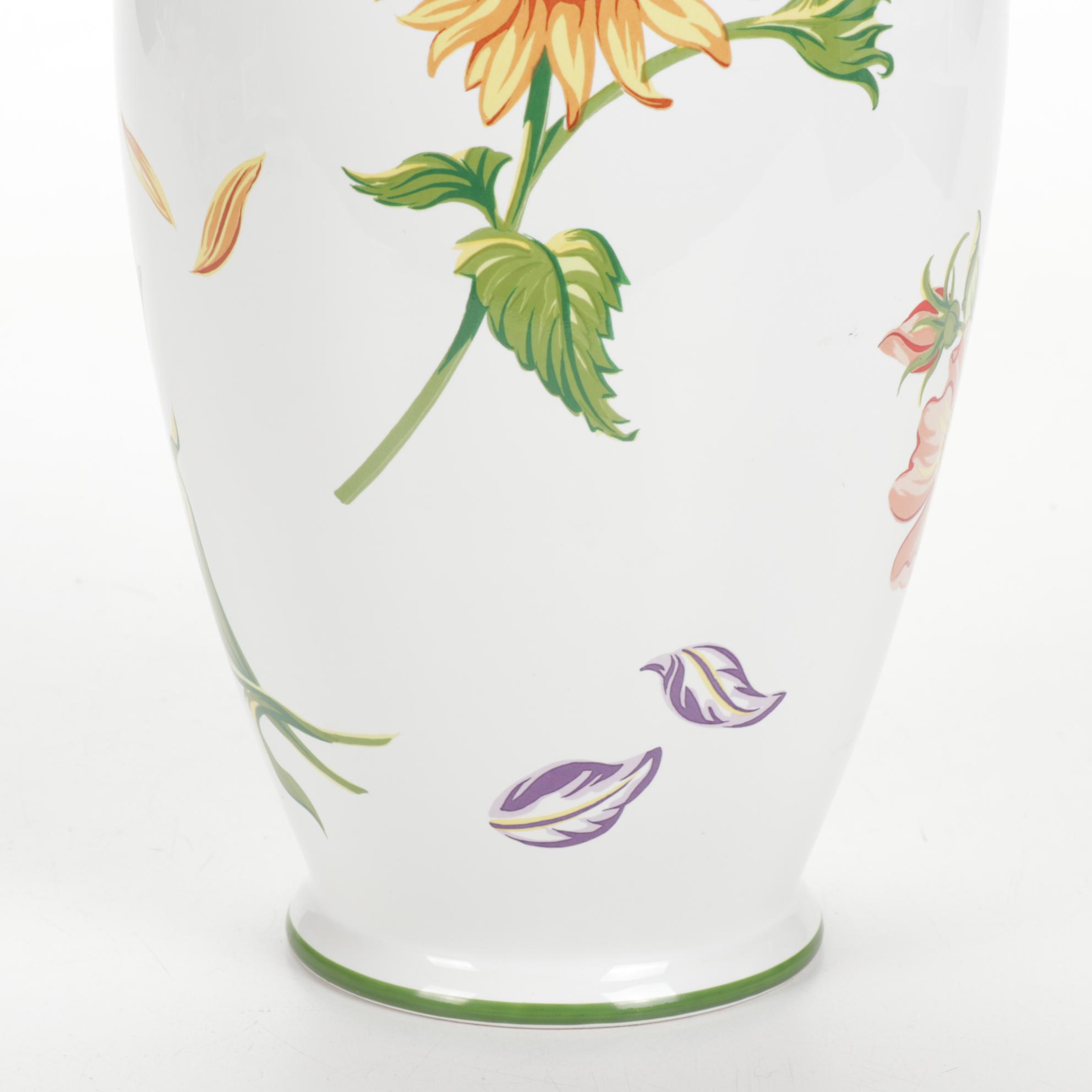 Tiffany & Co. "Tiffany Petals" Ceramic Vase, 1998