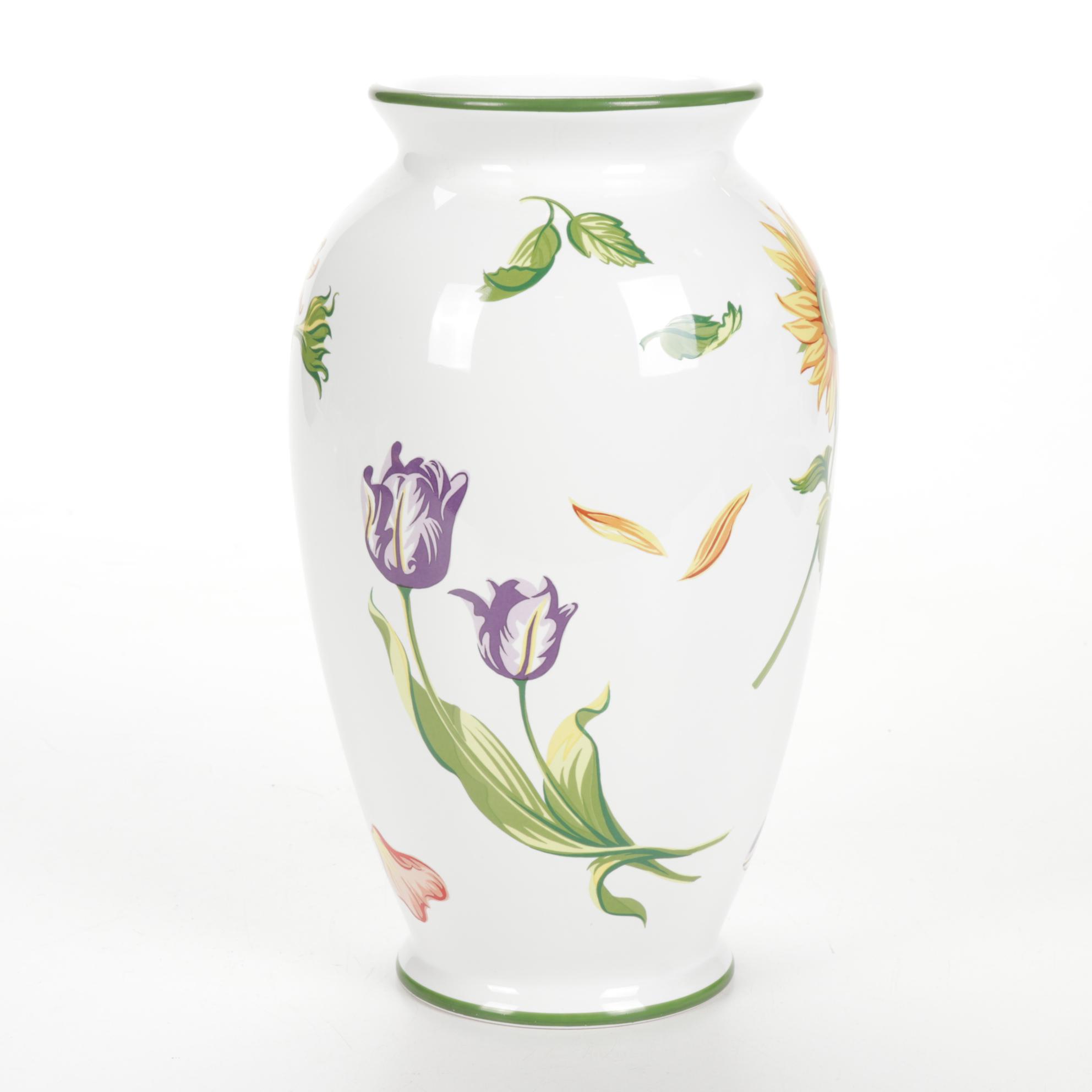 Tiffany & Co. "Tiffany Petals" Ceramic Vase, 1998