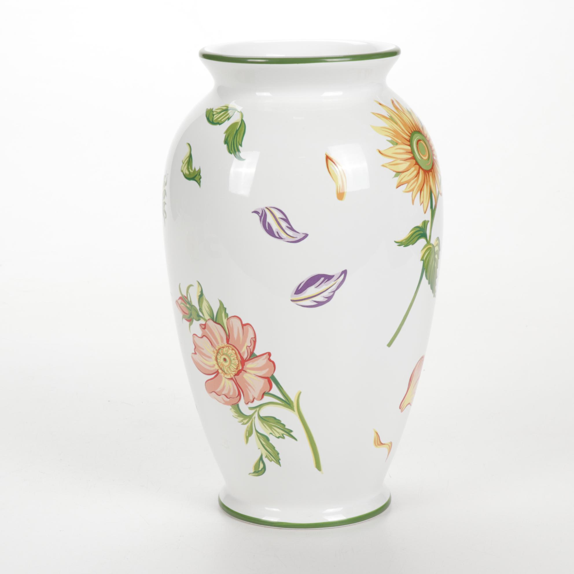 Tiffany & Co. "Tiffany Petals" Ceramic Vase, 1998