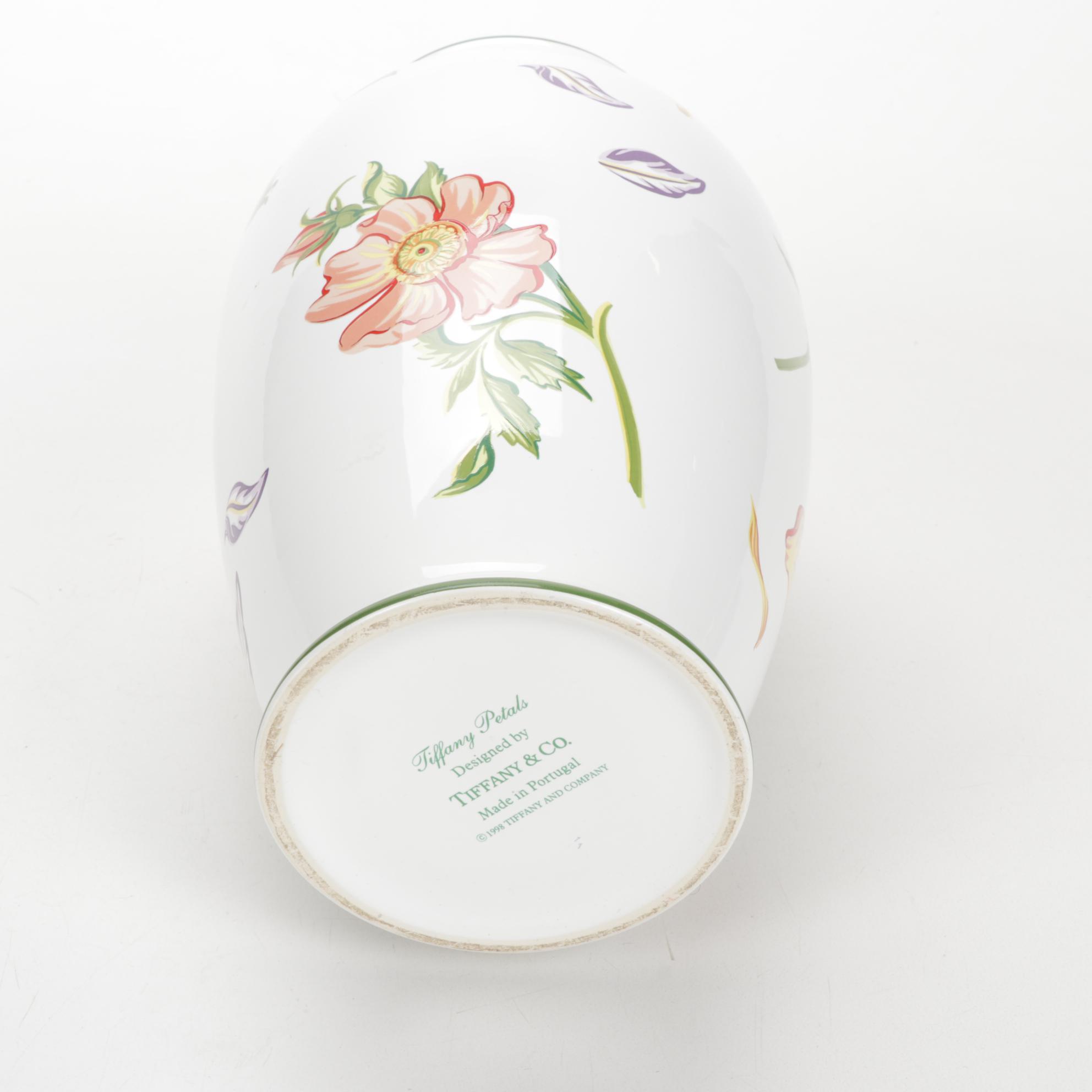 Tiffany & Co. "Tiffany Petals" Ceramic Vase, 1998