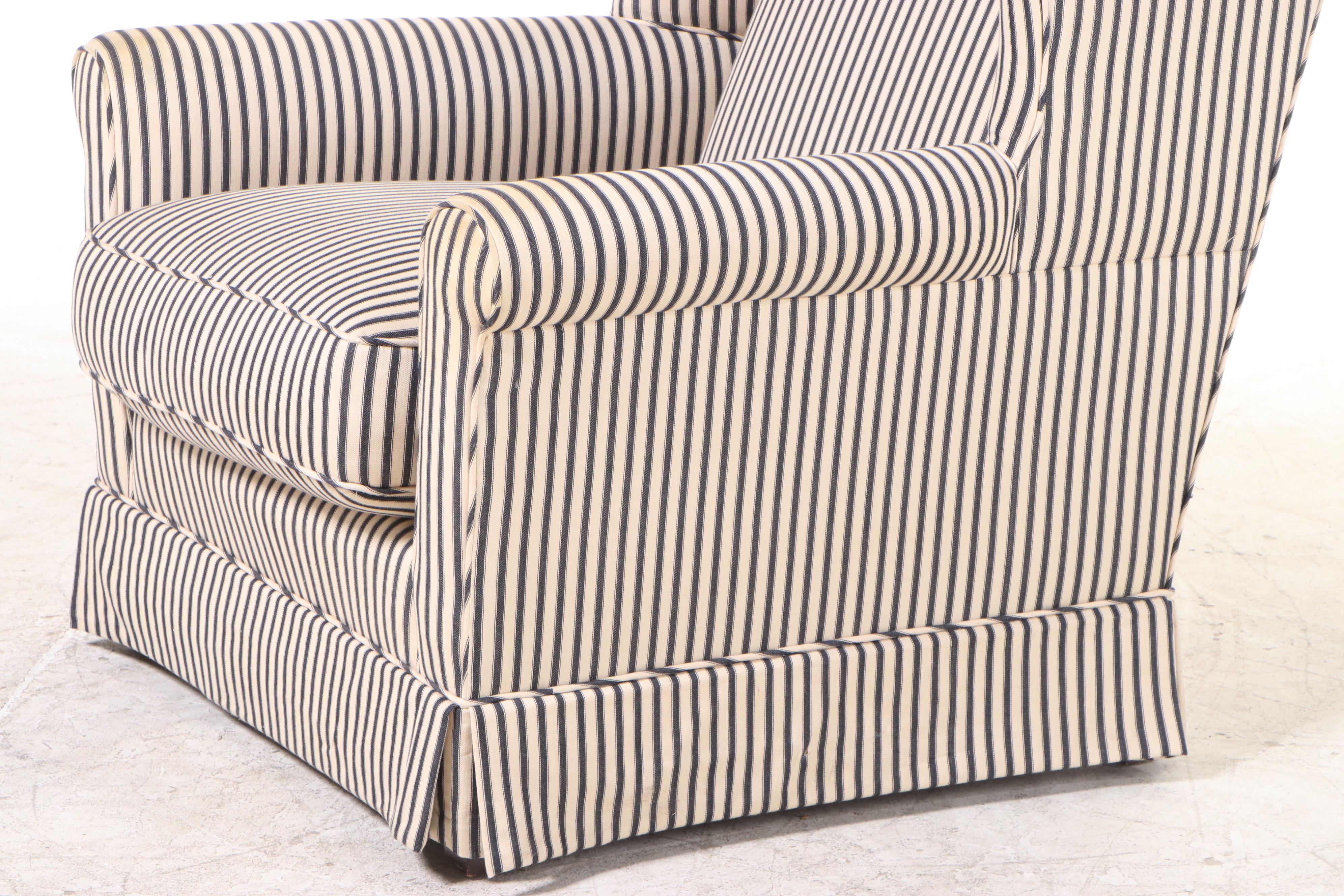 Custom-Upholstered Wingback Lounge Chair